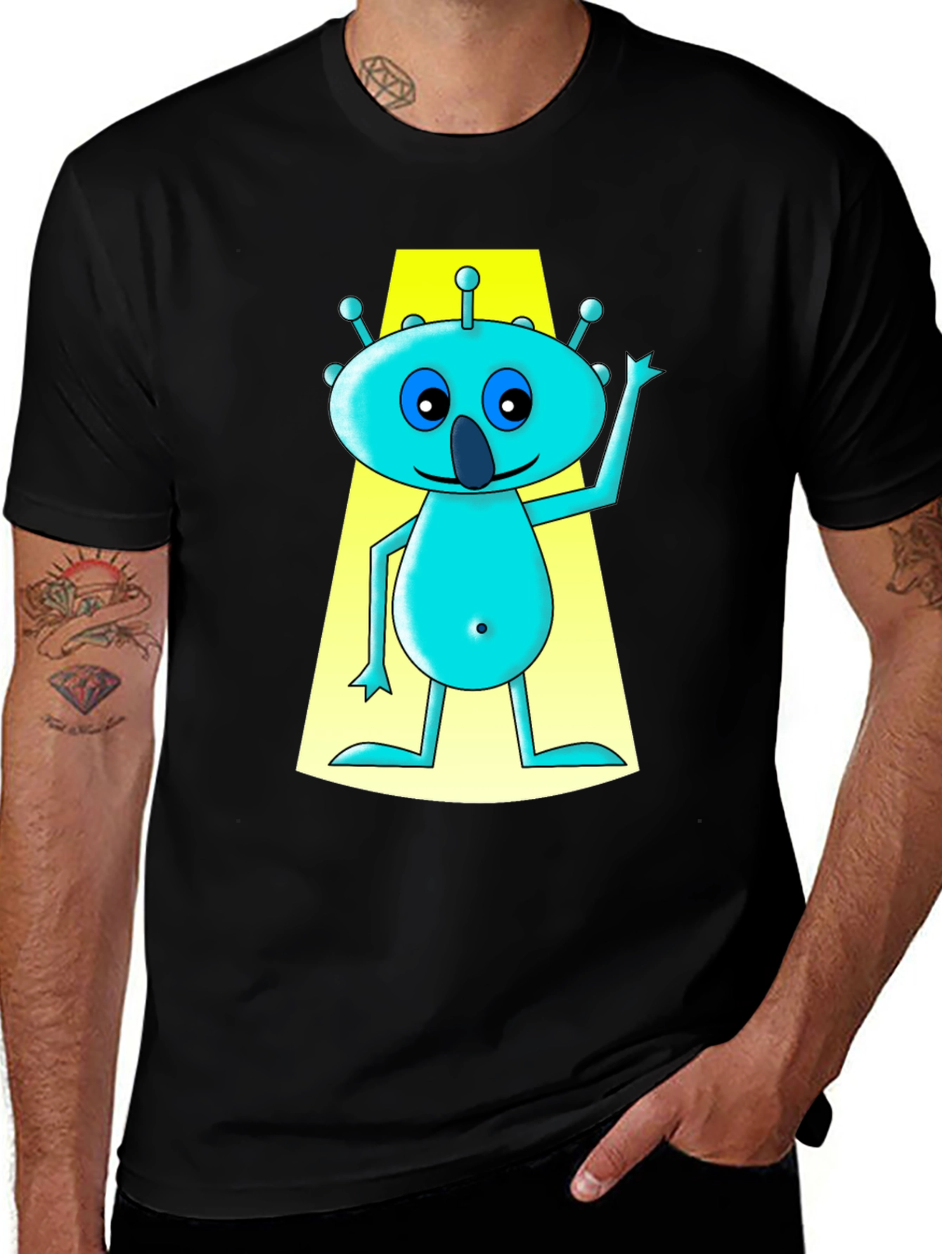 Alien Graphic Tee - Funny Cartoon T-Shirt