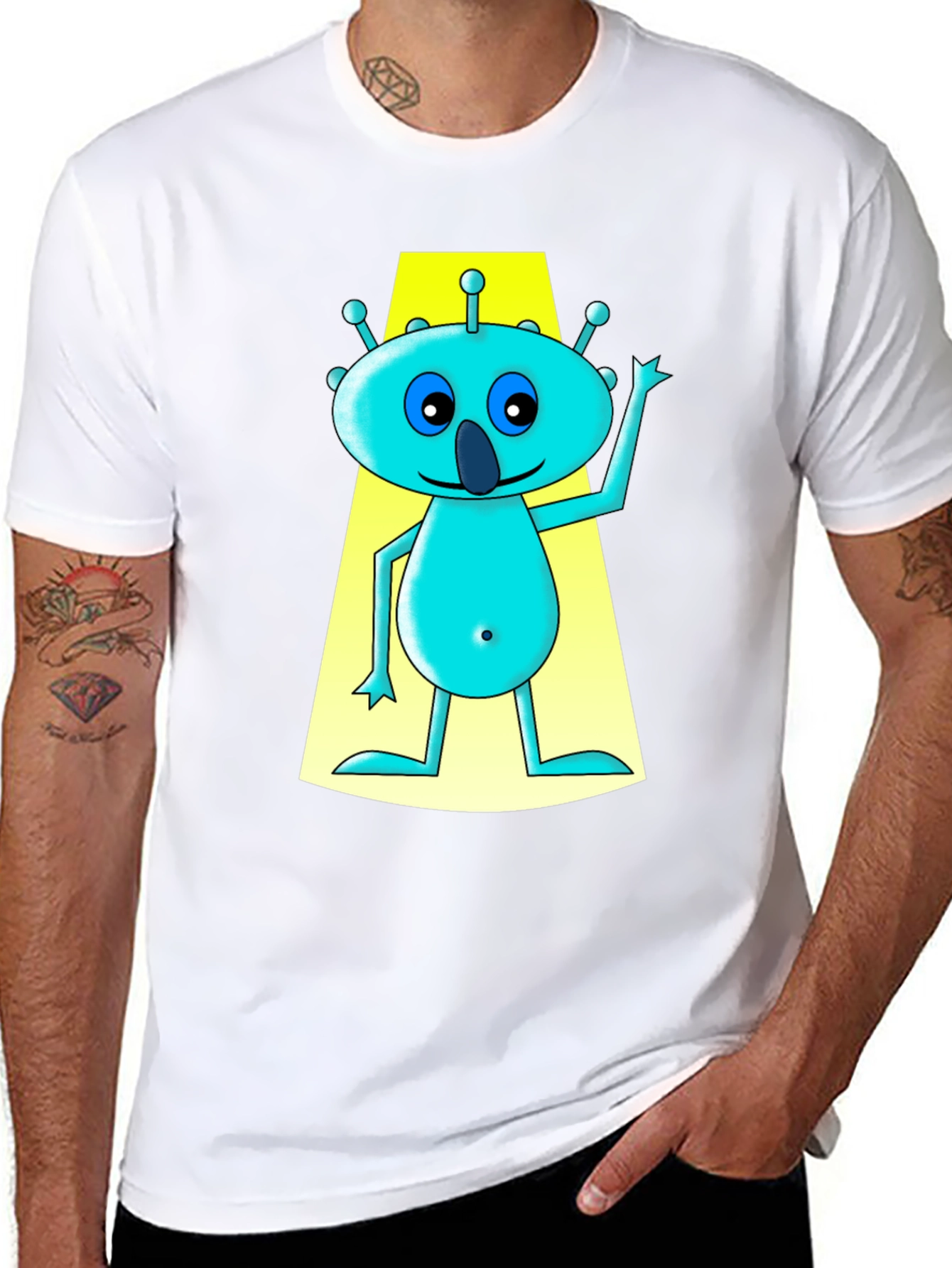 Alien Graphic Tee - Funny Cartoon T-Shirt