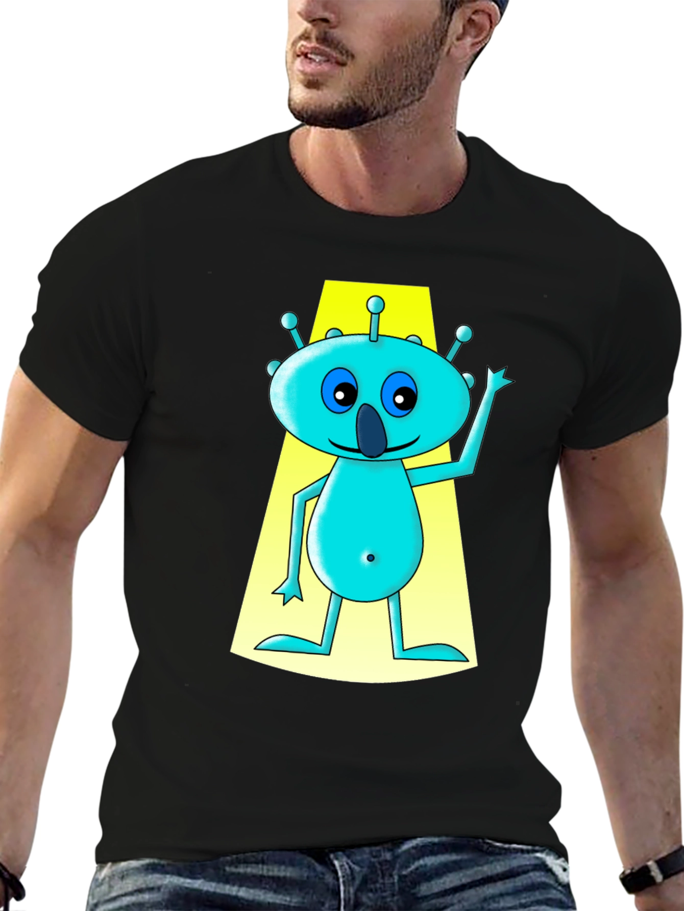 Alien Graphic Tee - Funny Cartoon T-Shirt