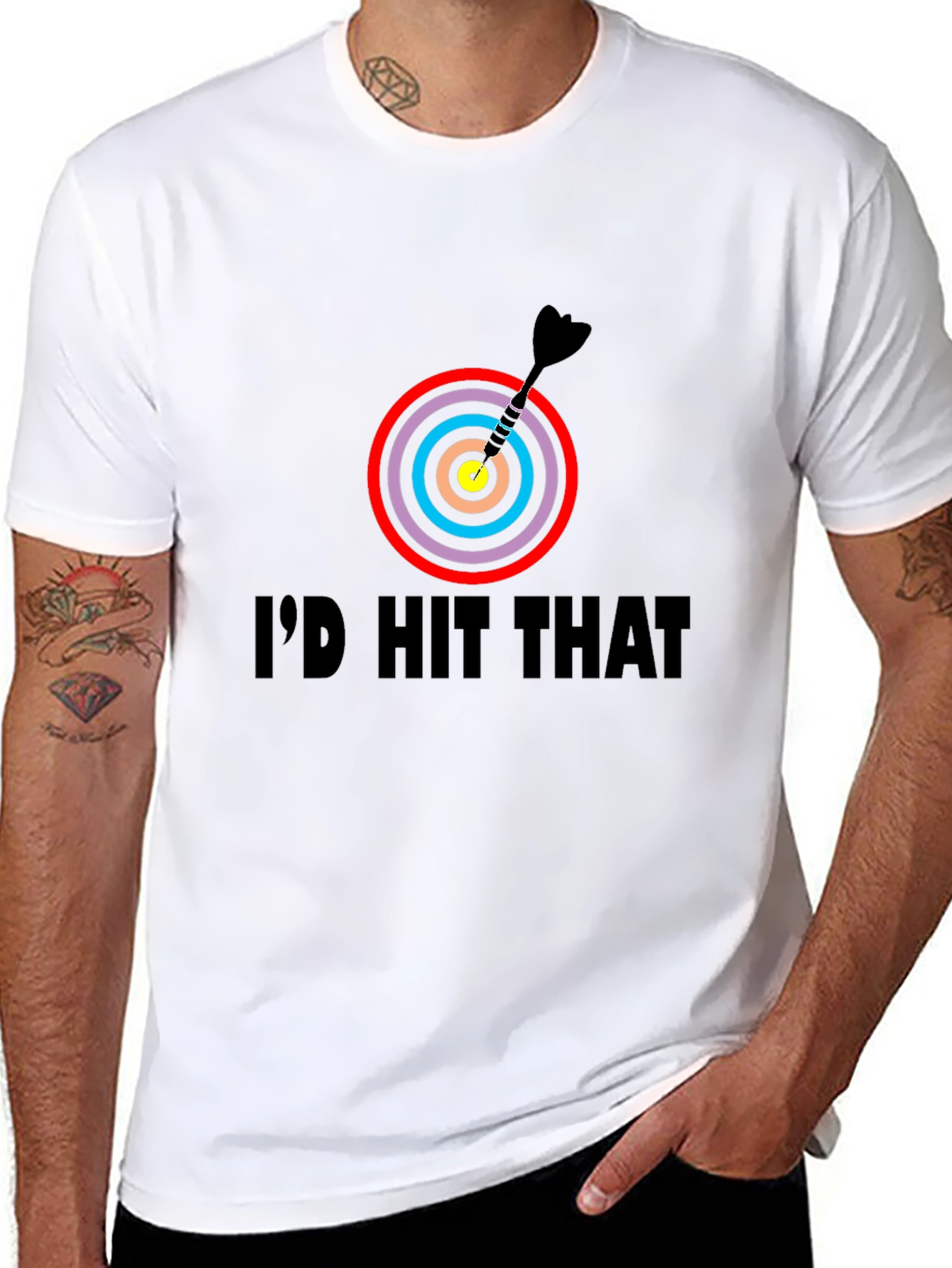 Id Hit That Dartboard Graphic Tee