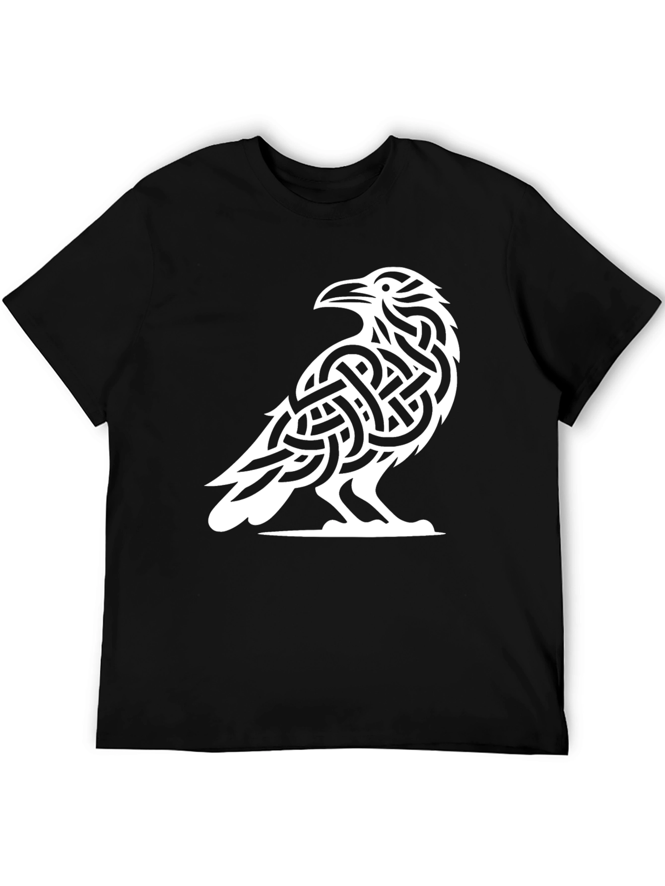 Raven Knot T-Shirt - Celtic Bird Design