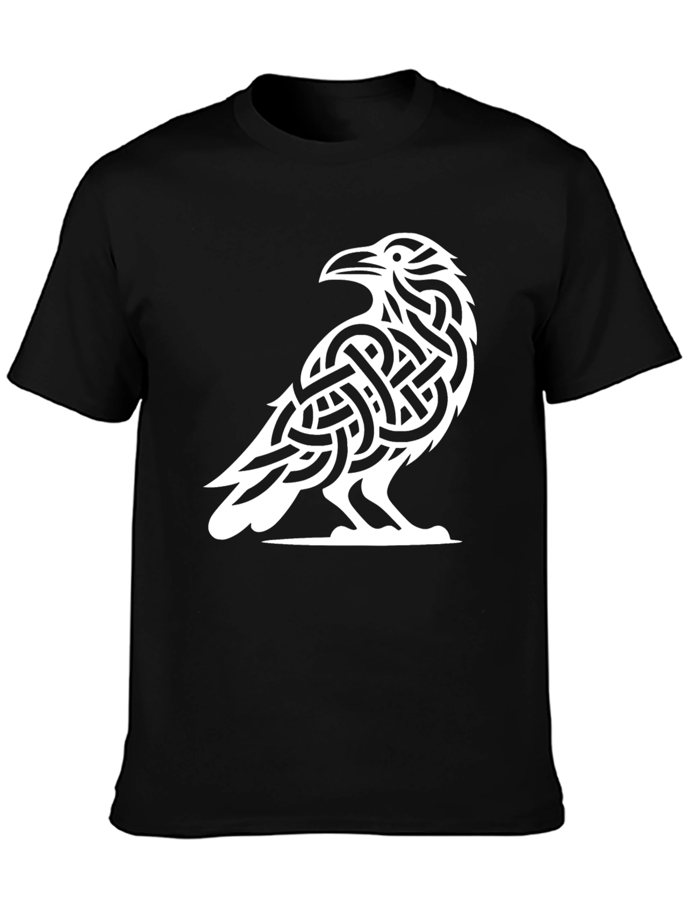 Raven Knot T-Shirt - Celtic Bird Design