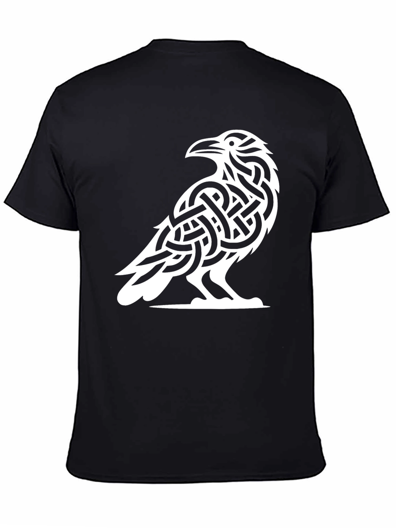Raven Knot T-Shirt - Celtic Bird Design
