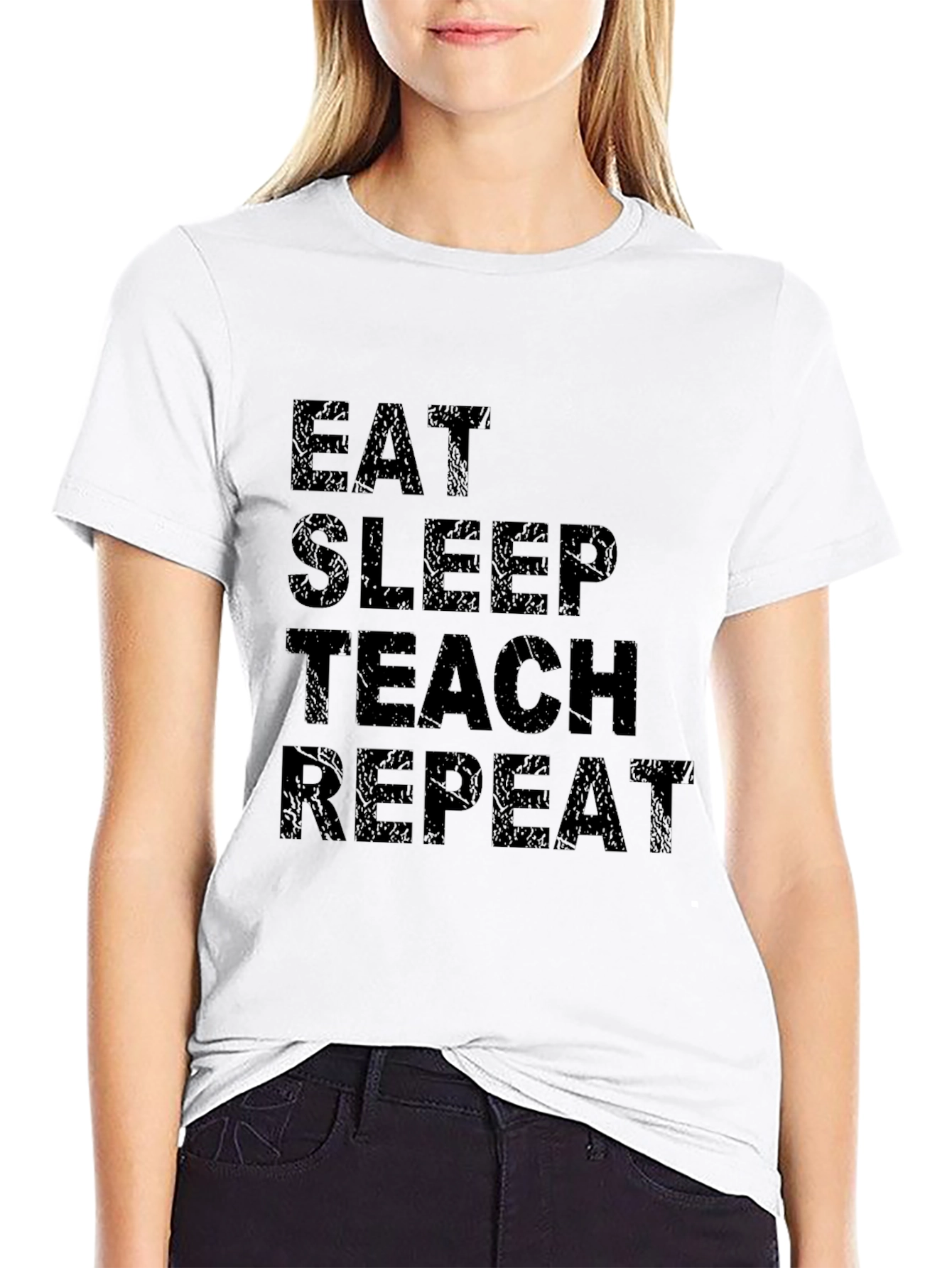 Eat Sleep Teach Repeat Graphic Tee
