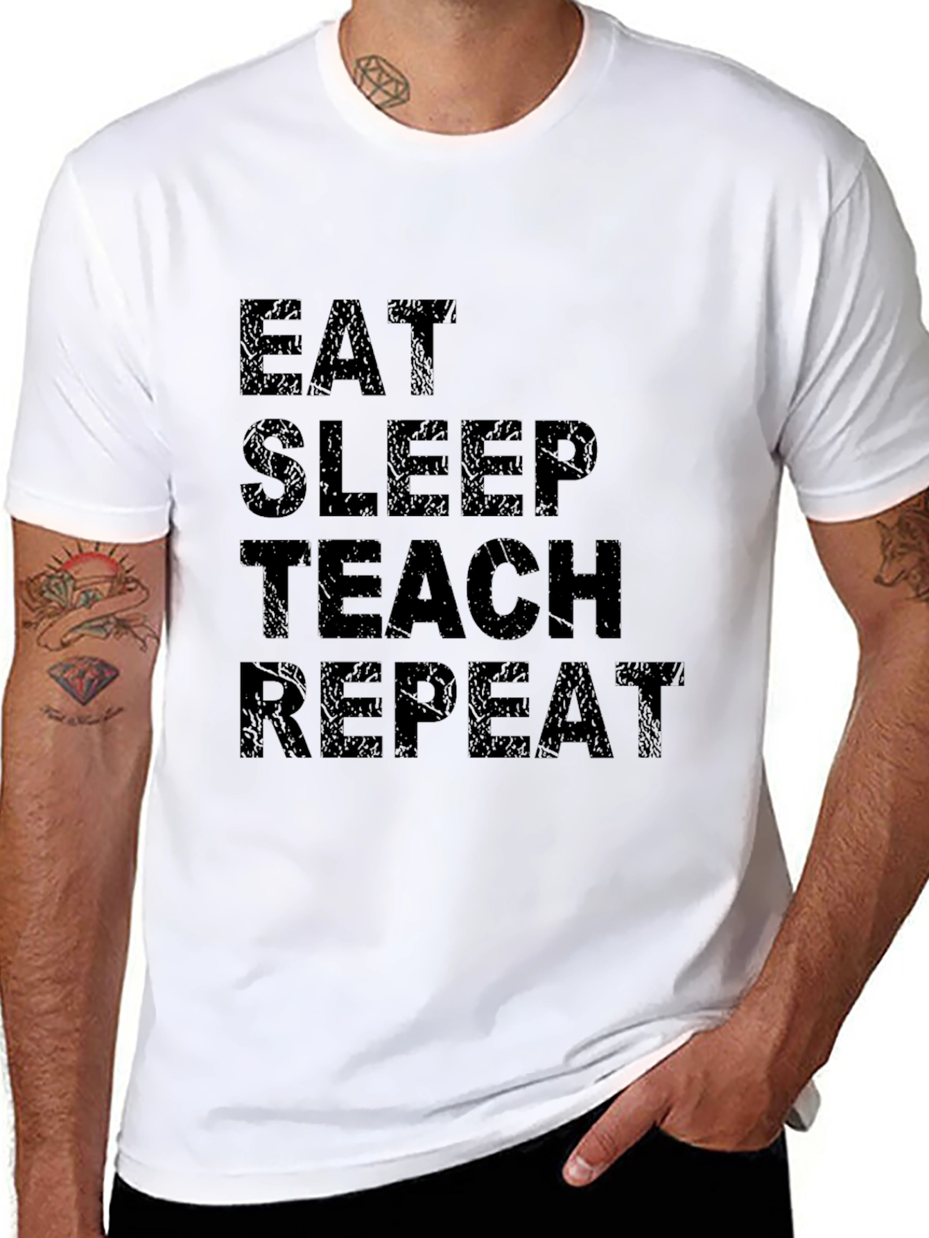 Eat Sleep Teach Repeat Graphic Tee