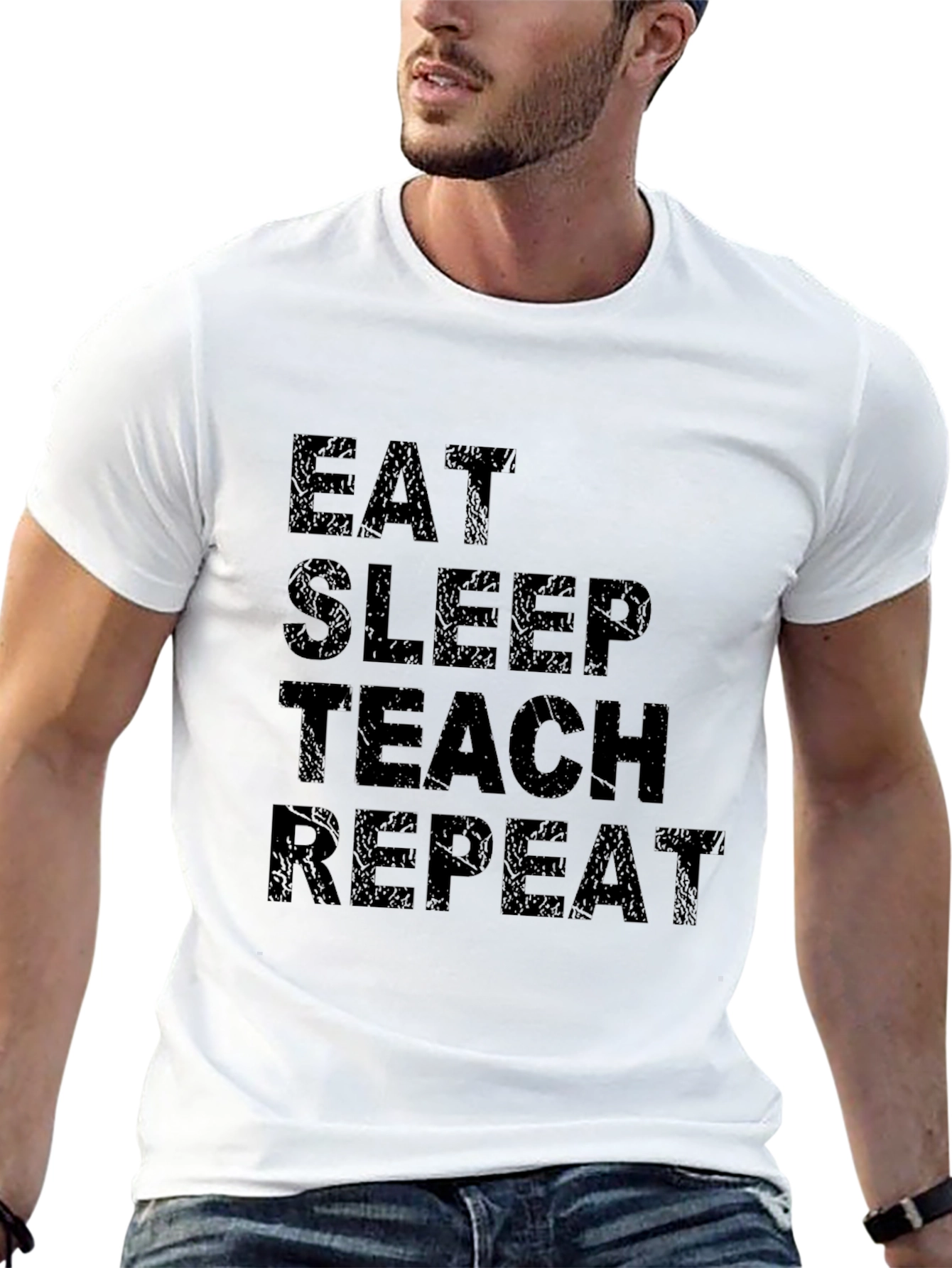 Eat Sleep Teach Repeat Graphic Tee
