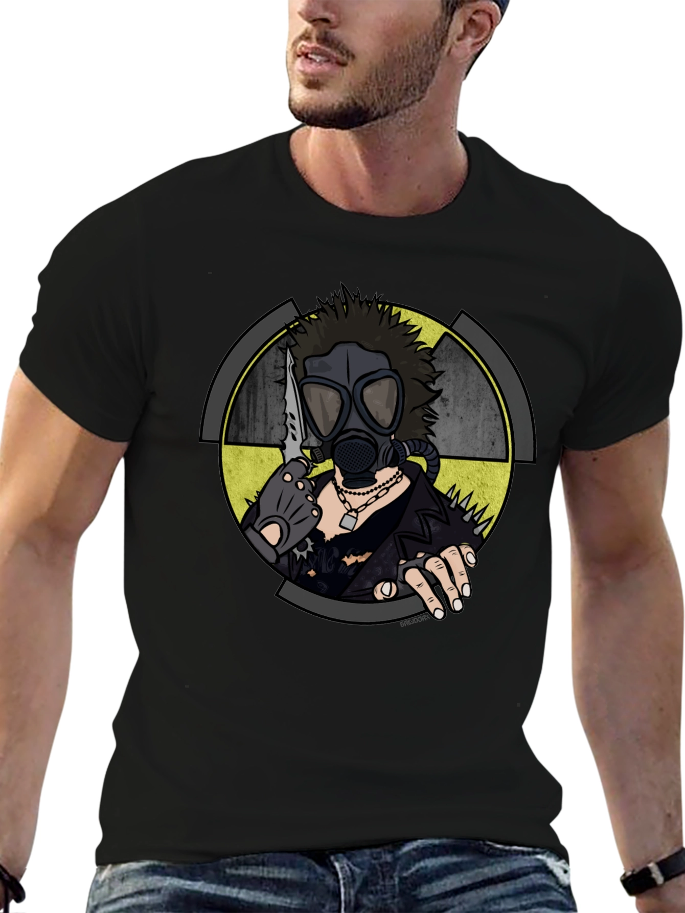 Nuclear Wasteland Graphic Tee - Black Cotton T-Shirt