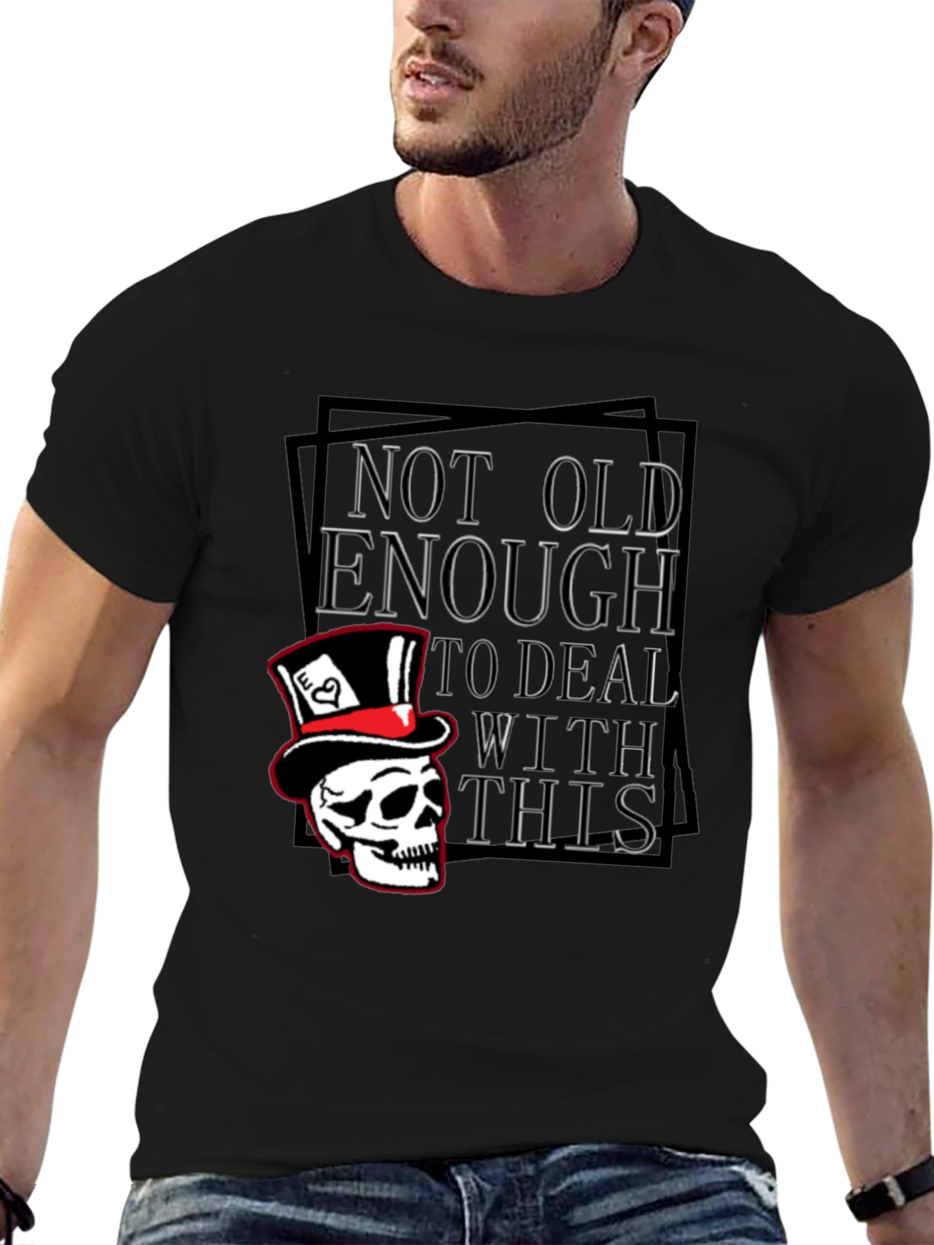 Not Old Enough Skull Graphic T-Shirt