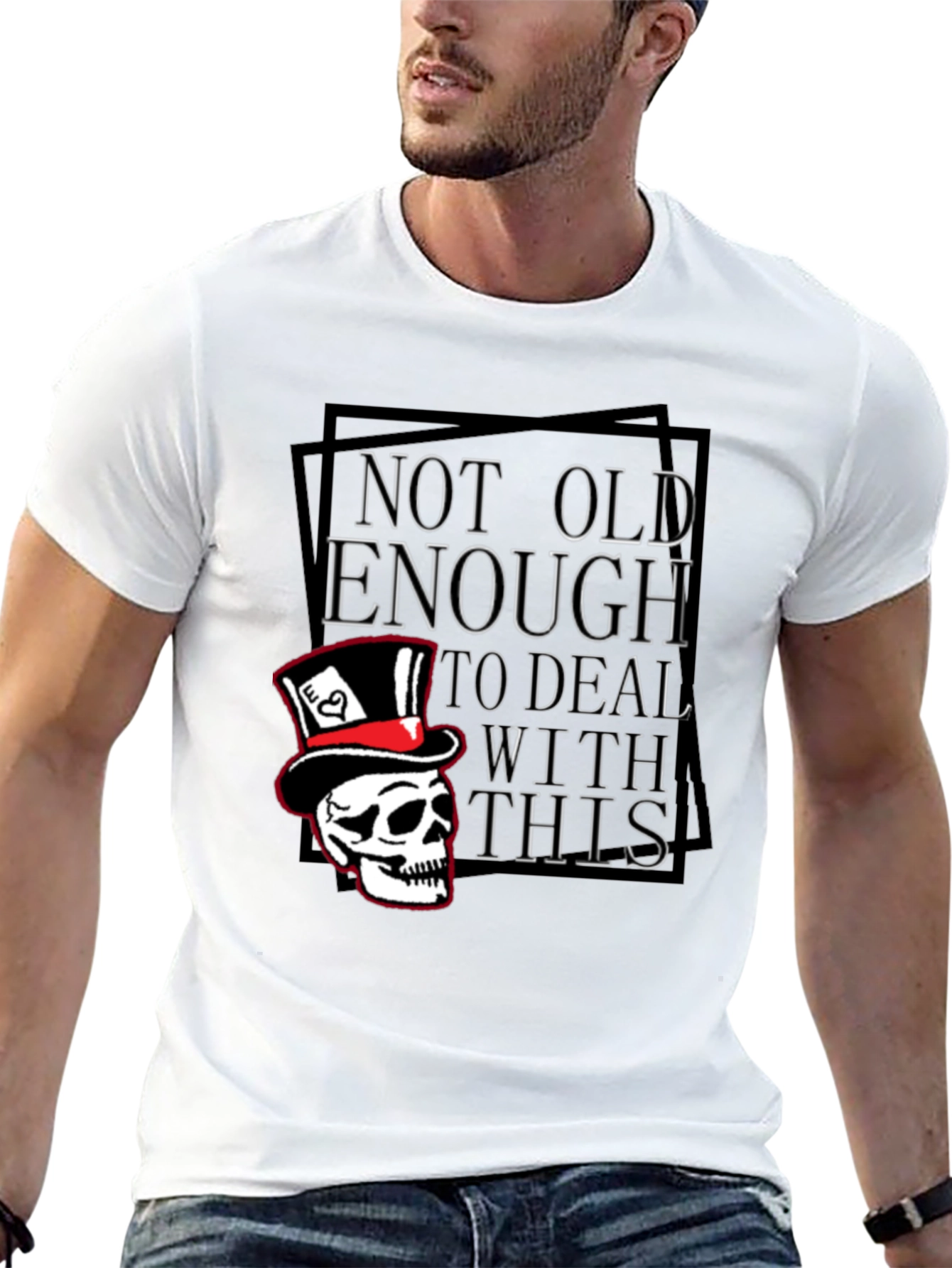 Not Old Enough Skull Graphic T-Shirt