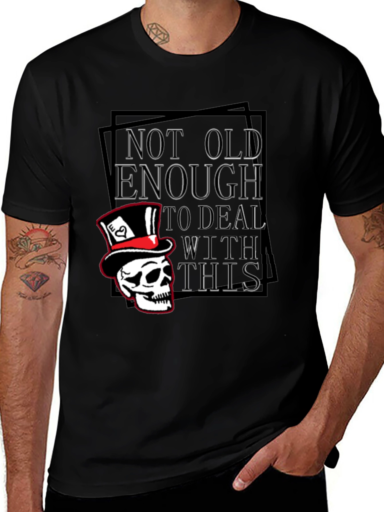 Not Old Enough Skull Graphic T-Shirt
