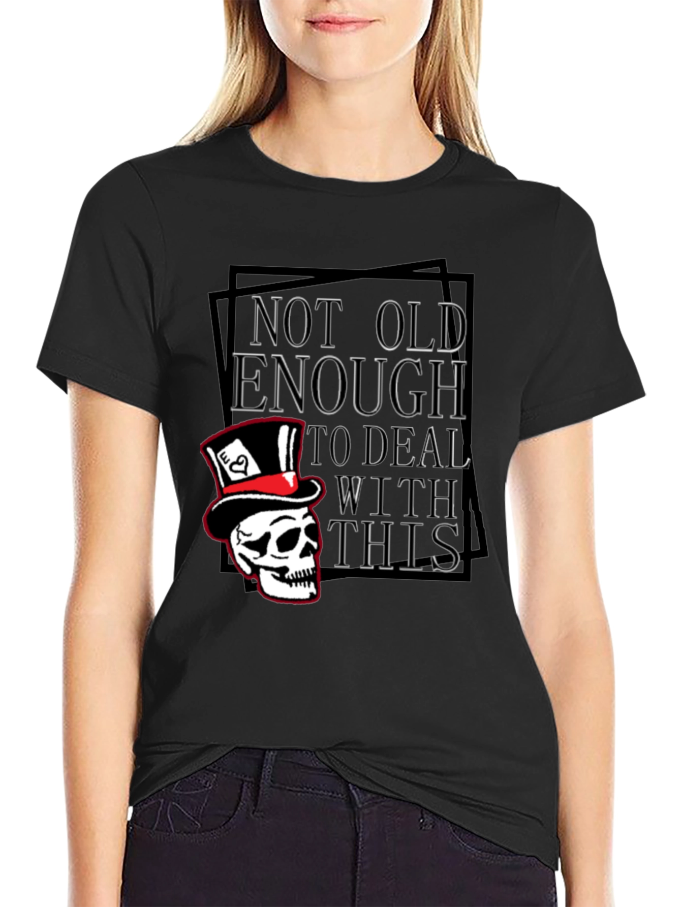 Not Old Enough Skull Graphic T-Shirt