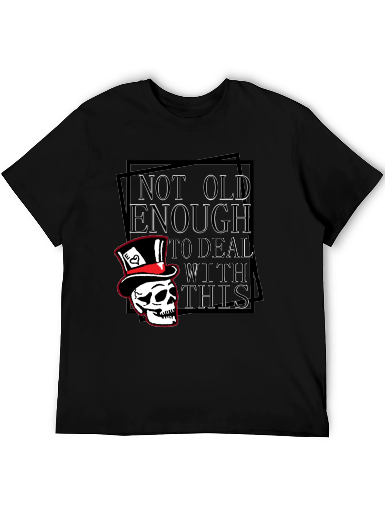 Not Old Enough Skull Graphic T-Shirt