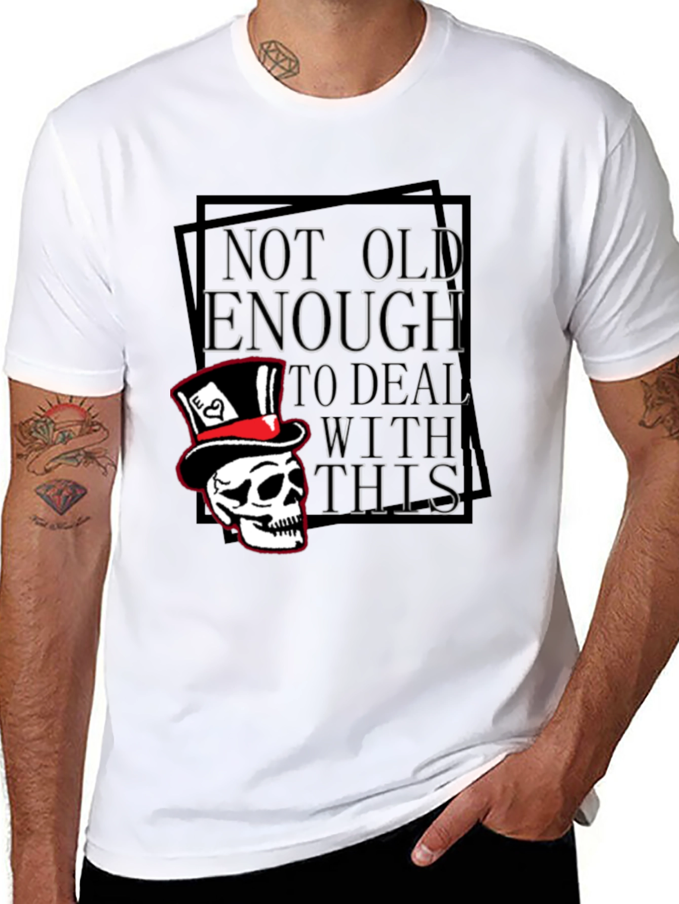 Not Old Enough Skull Graphic T-Shirt
