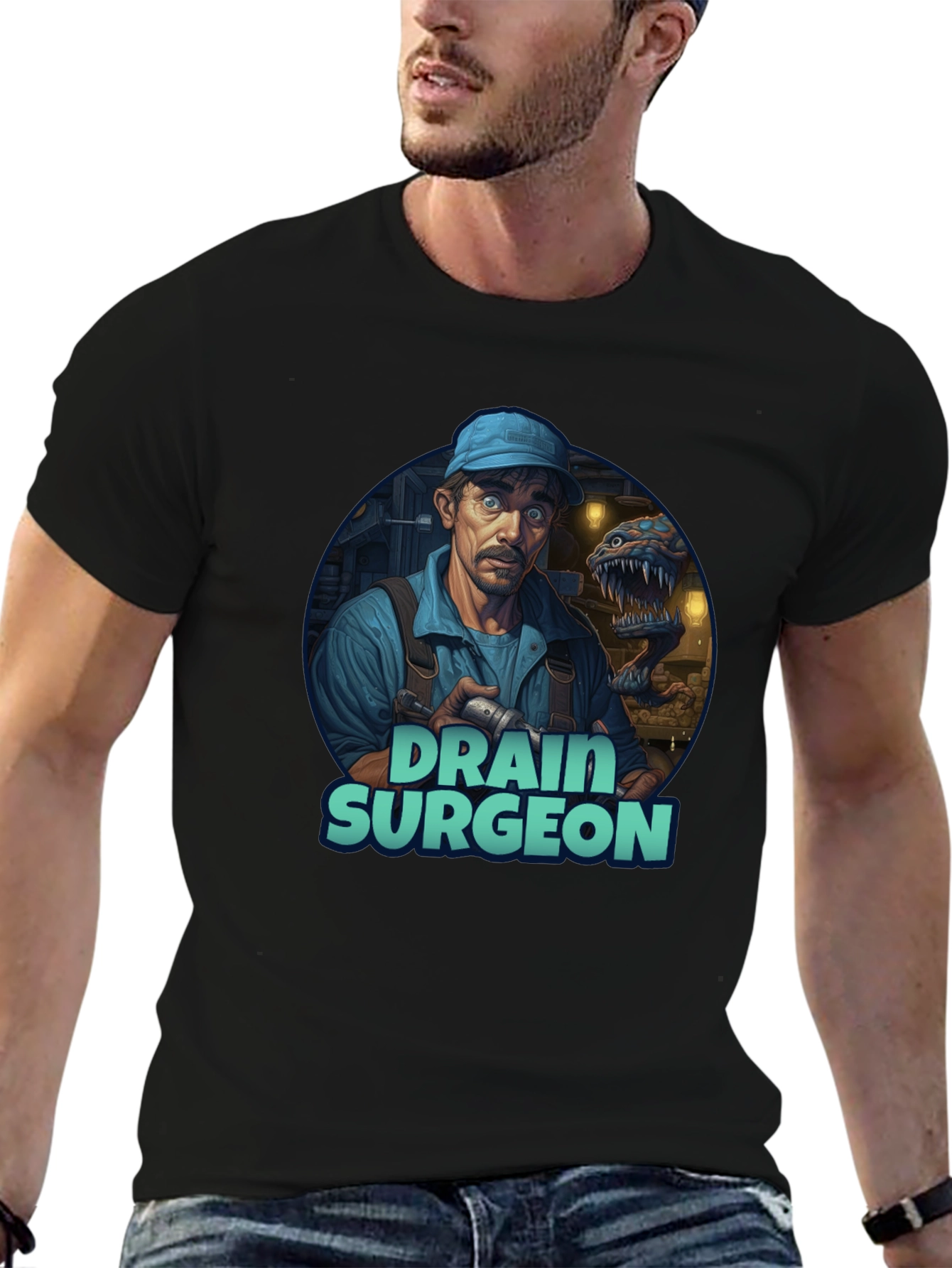 Drain Surgeon Graphic Tee - Unique Novelty T-Shirt