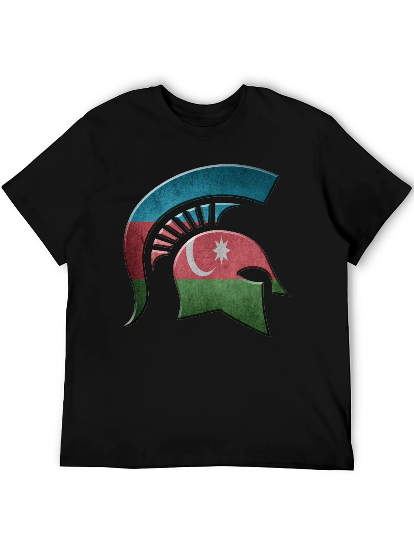 Azerbaijan Spartan Helmet T-Shirt - Black
