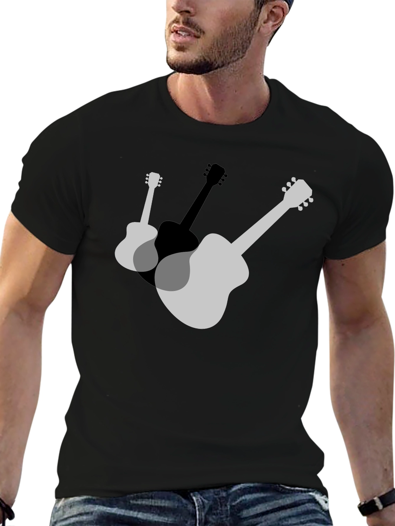 Guitar Graphic T-Shirt - Stylish Musical Design