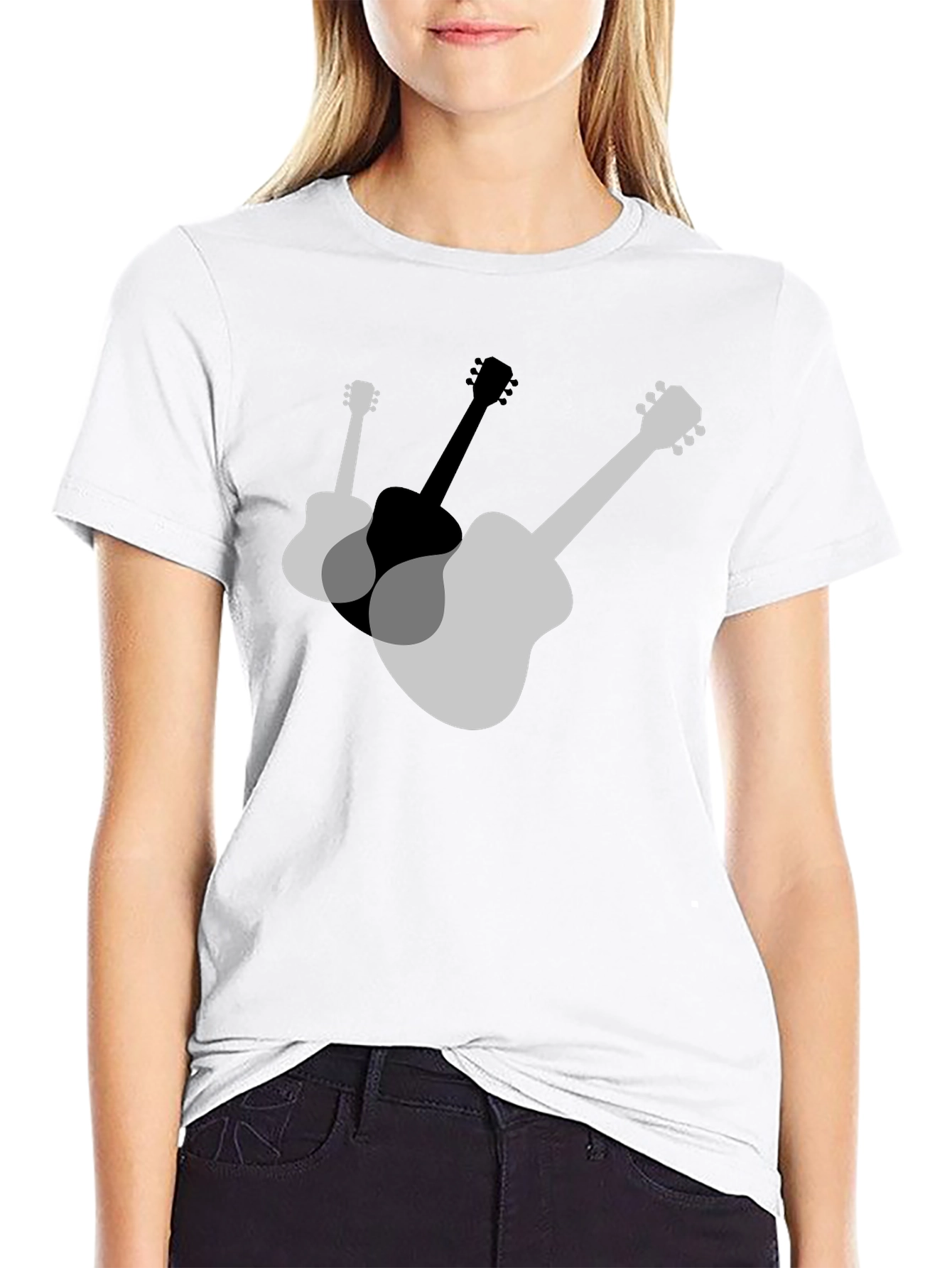 Guitar Graphic T-Shirt - Stylish Musical Design