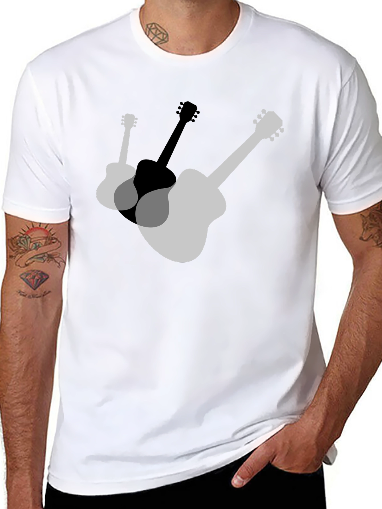 Guitar Graphic T-Shirt - Stylish Musical Design