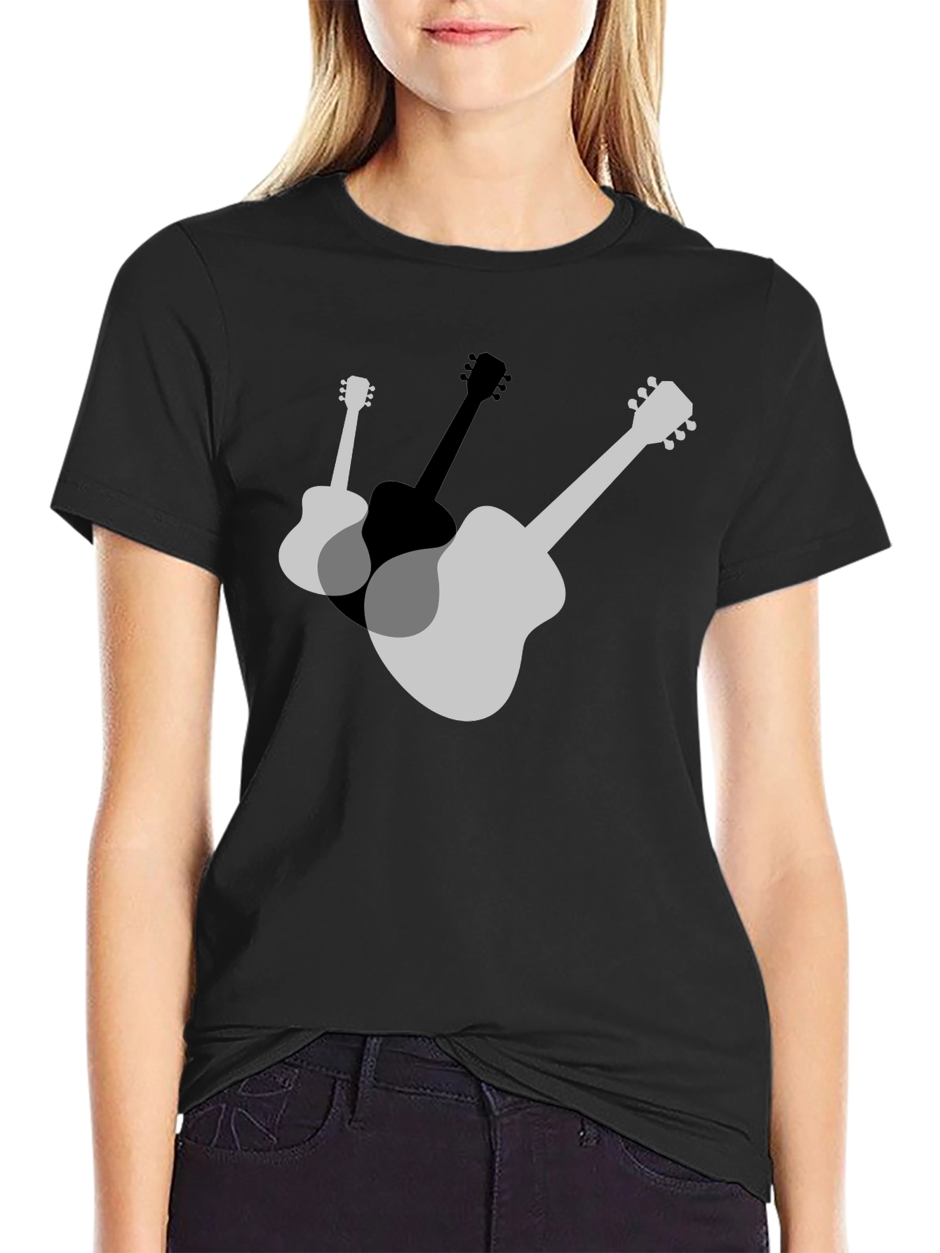 Guitar Graphic T-Shirt - Stylish Musical Design