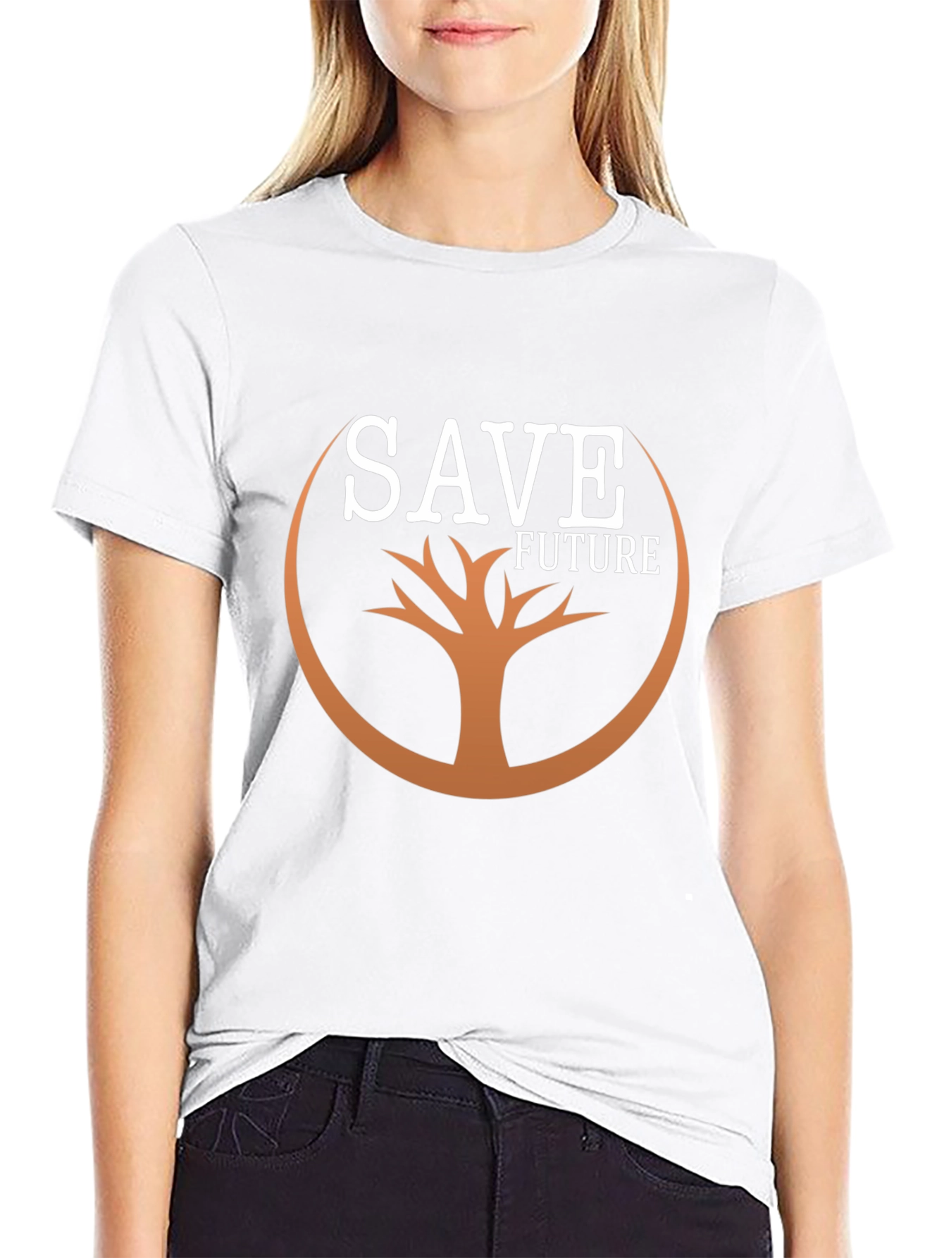 Save Future Tree Graphic Black Tee