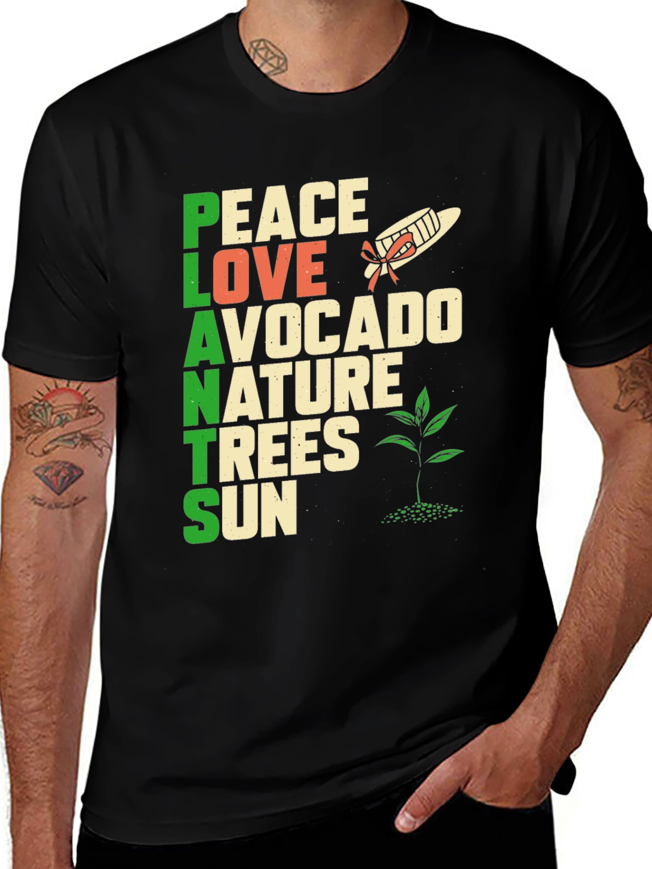 Plants Peace Love Nature T-Shirt