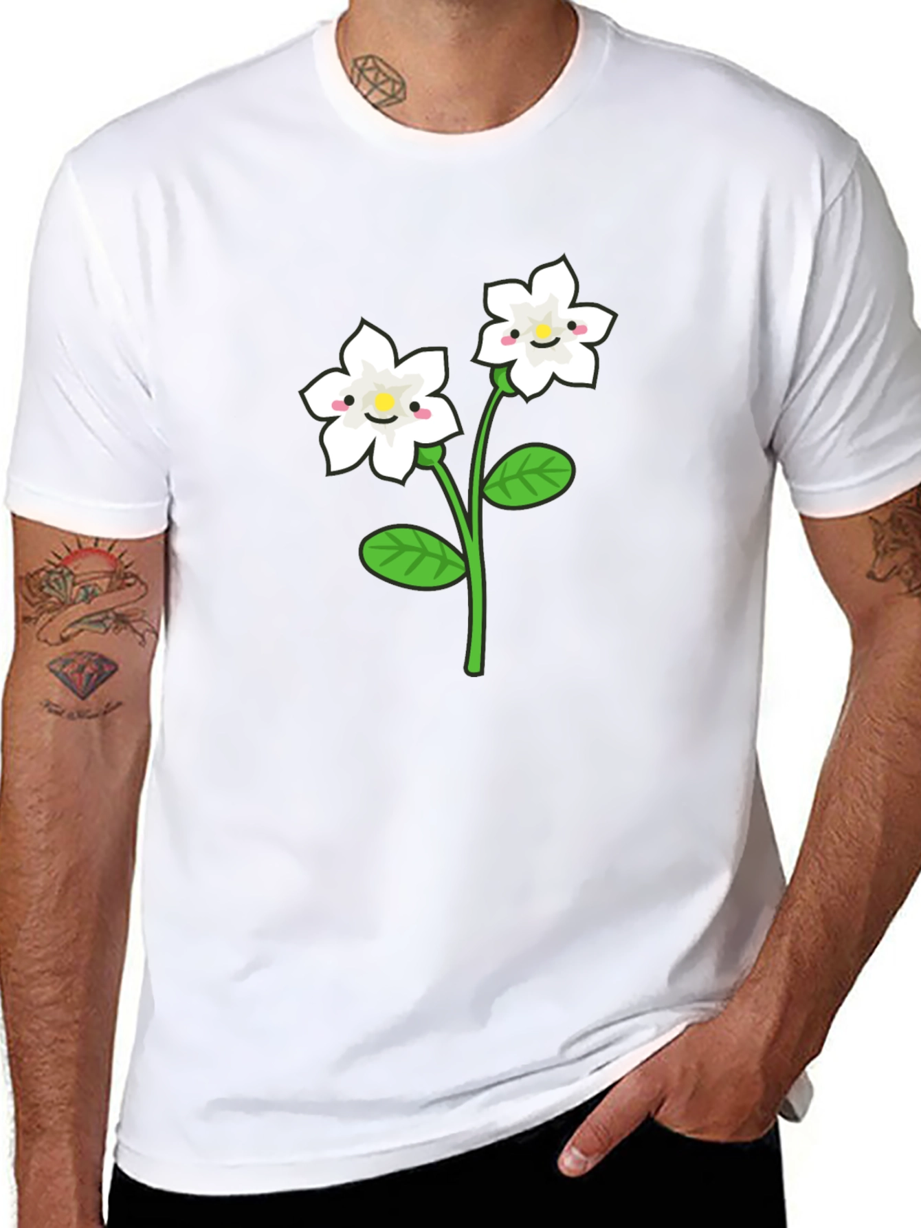 Cute Flower Graphic T-Shirt