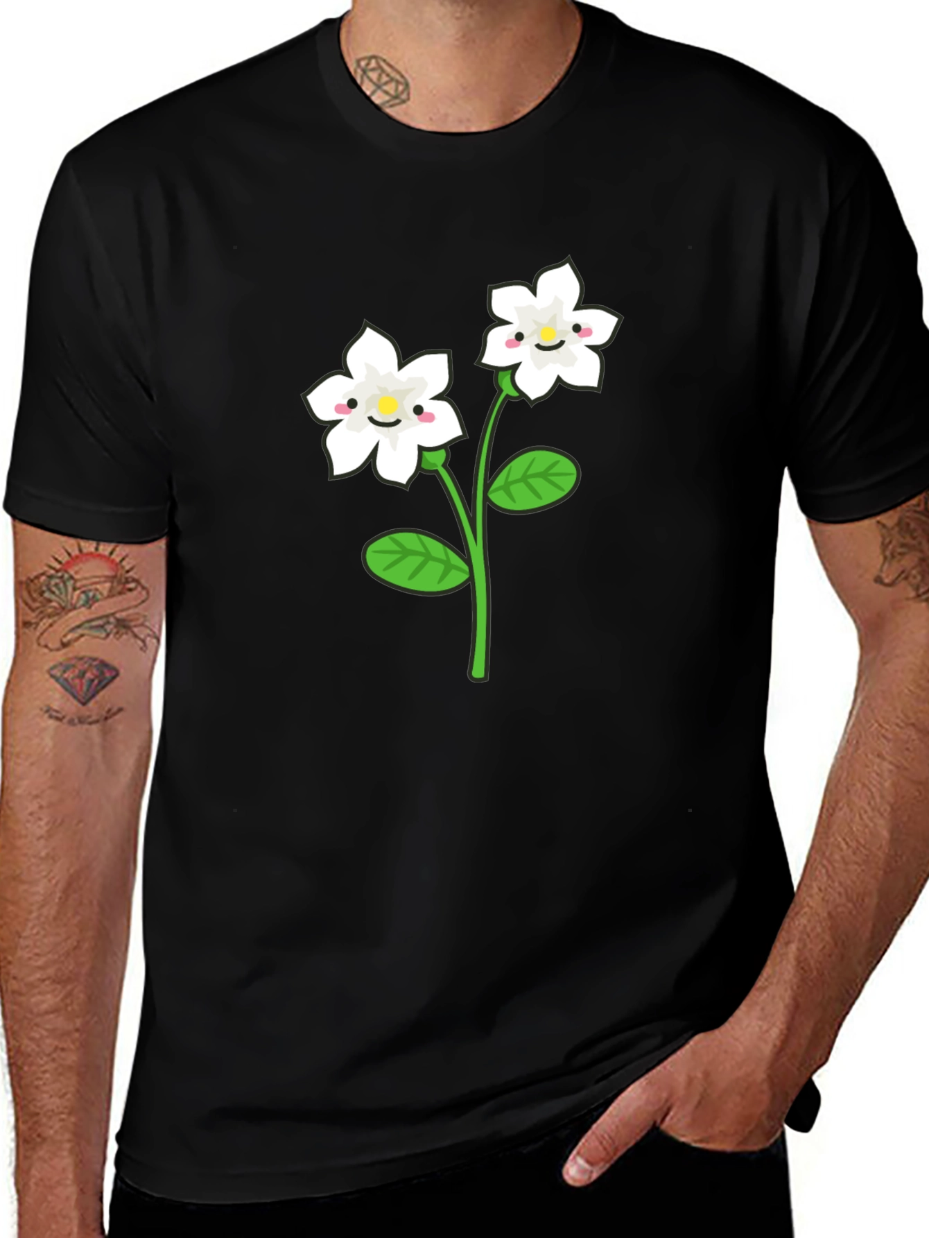 Cute Flower Graphic T-Shirt
