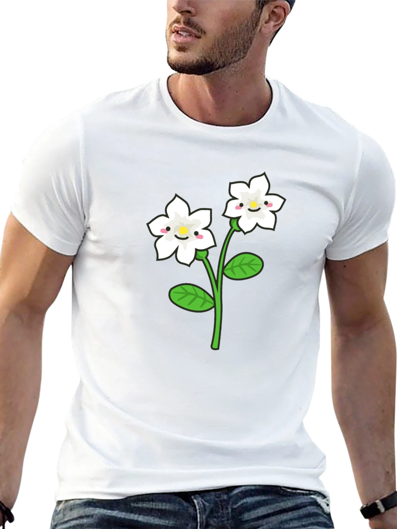 Cute Flower Graphic T-Shirt