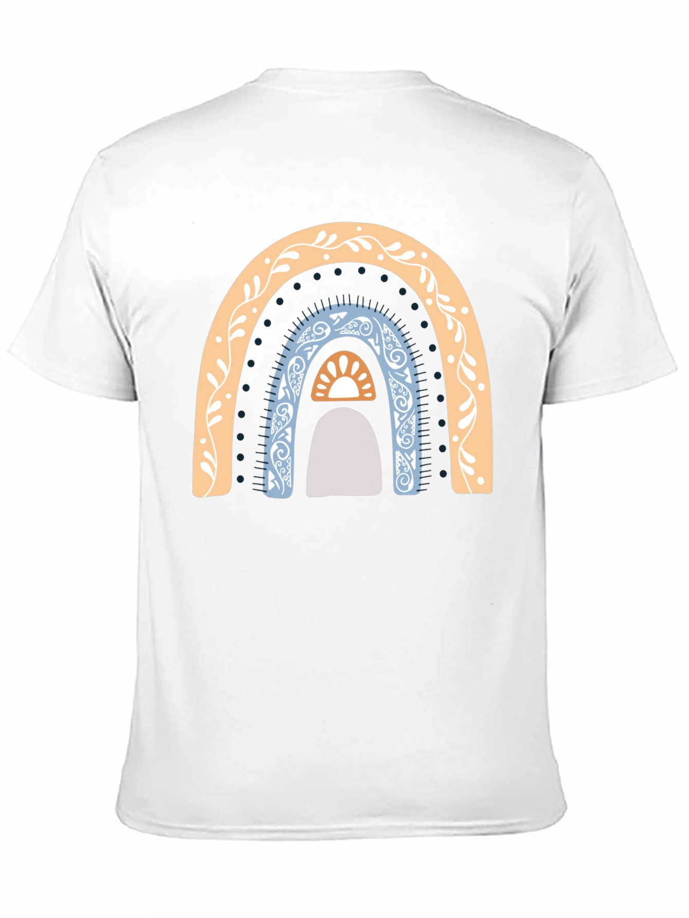 Boho Rainbow Graphic T-Shirt - Casual Style