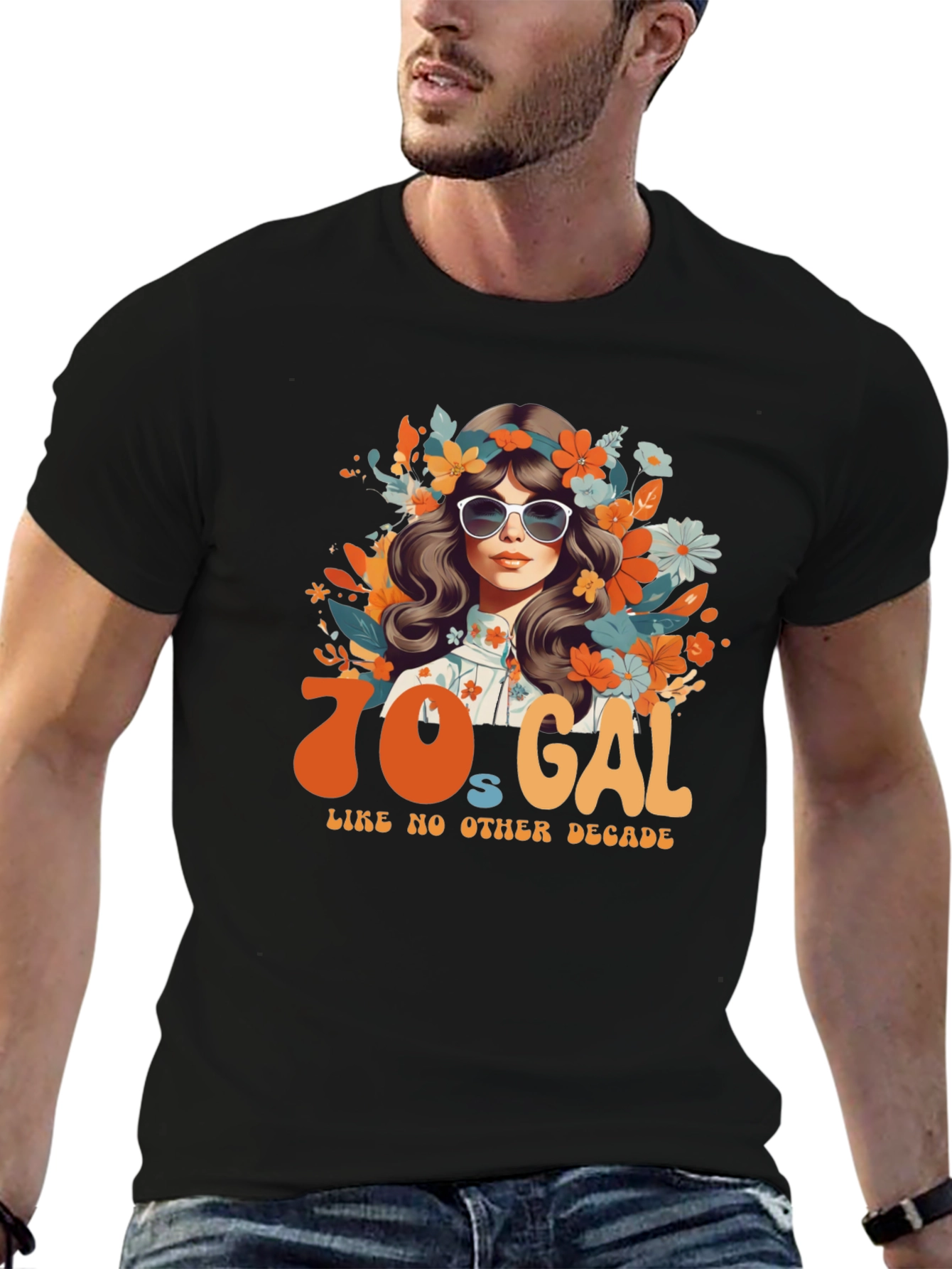 70s Gal Graphic Tee - Retro Style