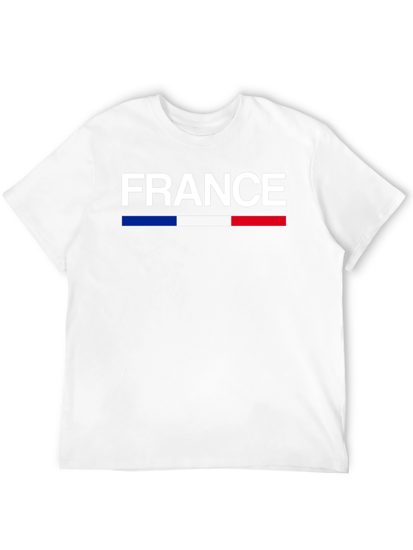 France Flag T-Shirt - Black Crew Neck Graphic Tee