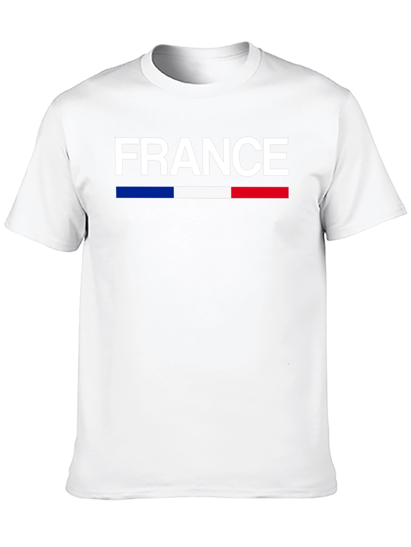 France Flag T-Shirt - Black Crew Neck Graphic Tee