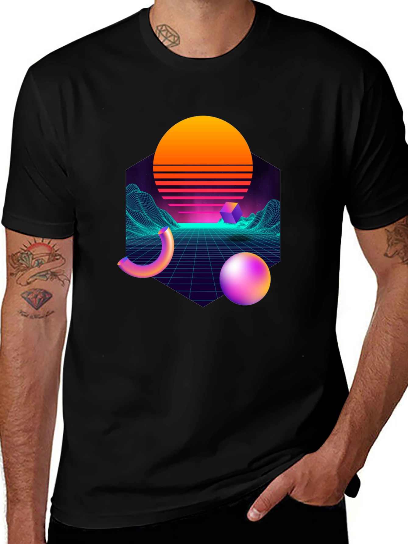 Retro Wave T-Shirt - Synthwave Style