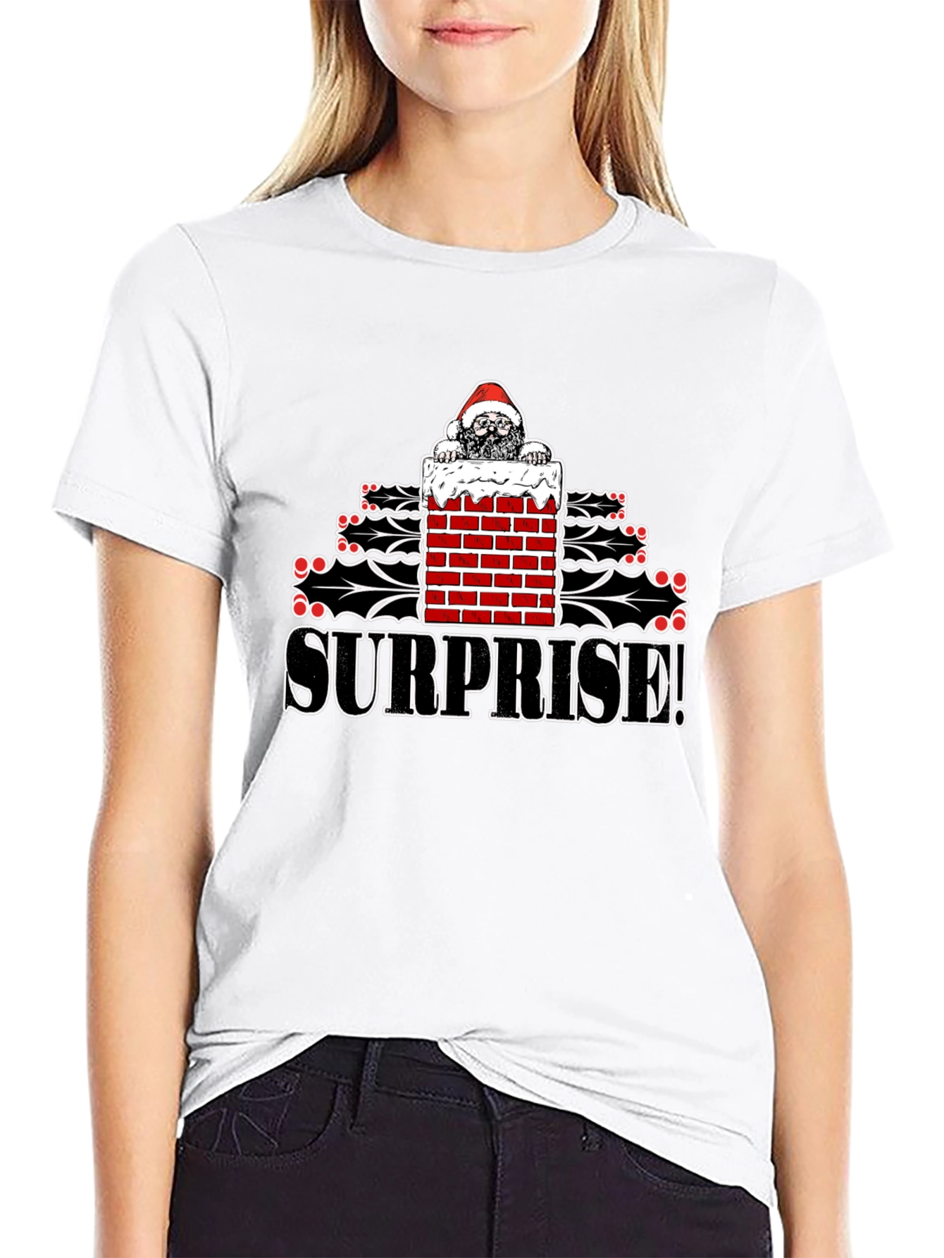 Surprise Santa T-Shirt - Christmas Holiday Fun