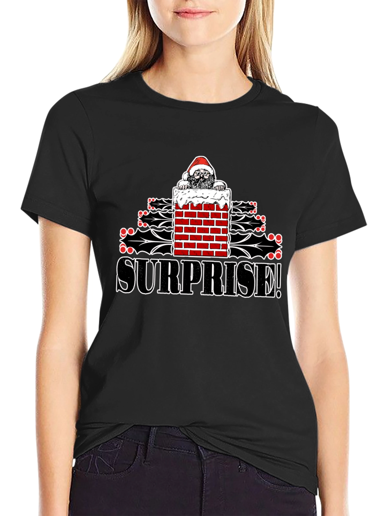 Surprise Santa T-Shirt - Christmas Holiday Fun