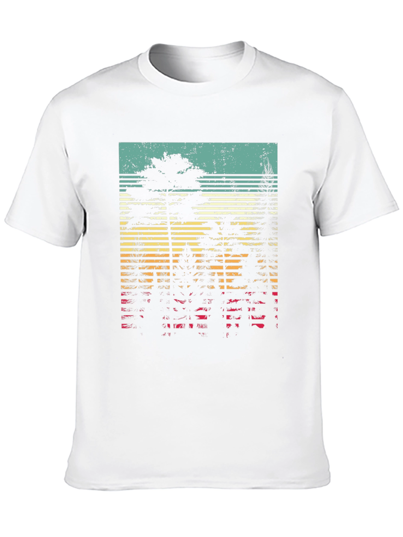 Retro Forest Graphic Tee - Black Unisex T-Shirt