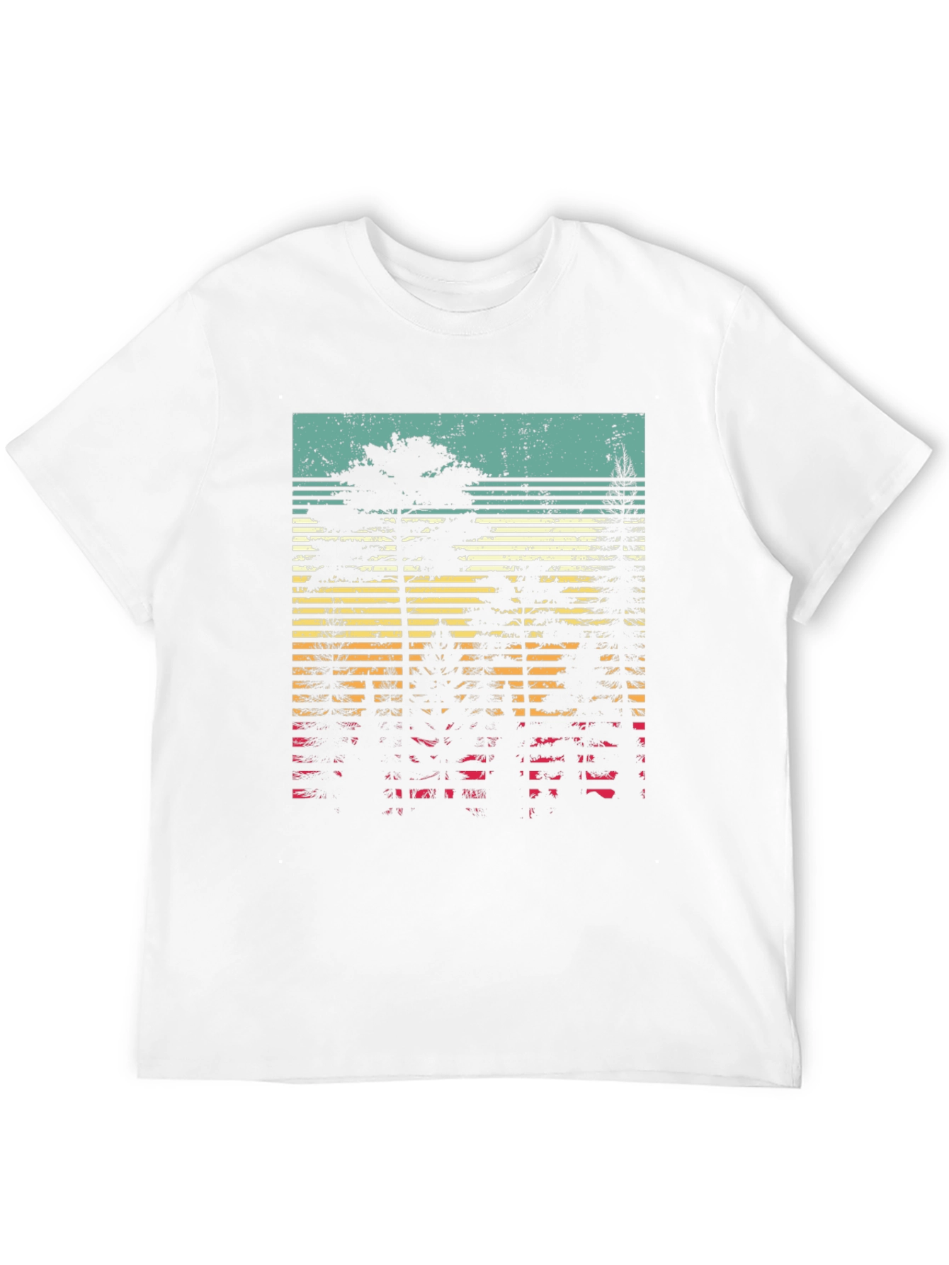 Retro Forest Graphic Tee - Black Unisex T-Shirt