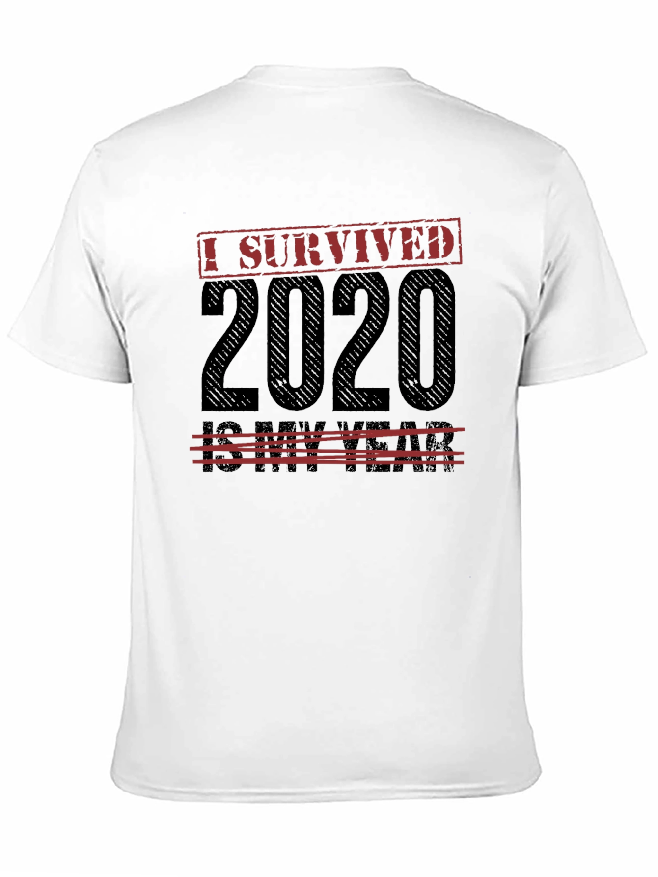 I Survived 2020 Mens Black T-Shirt