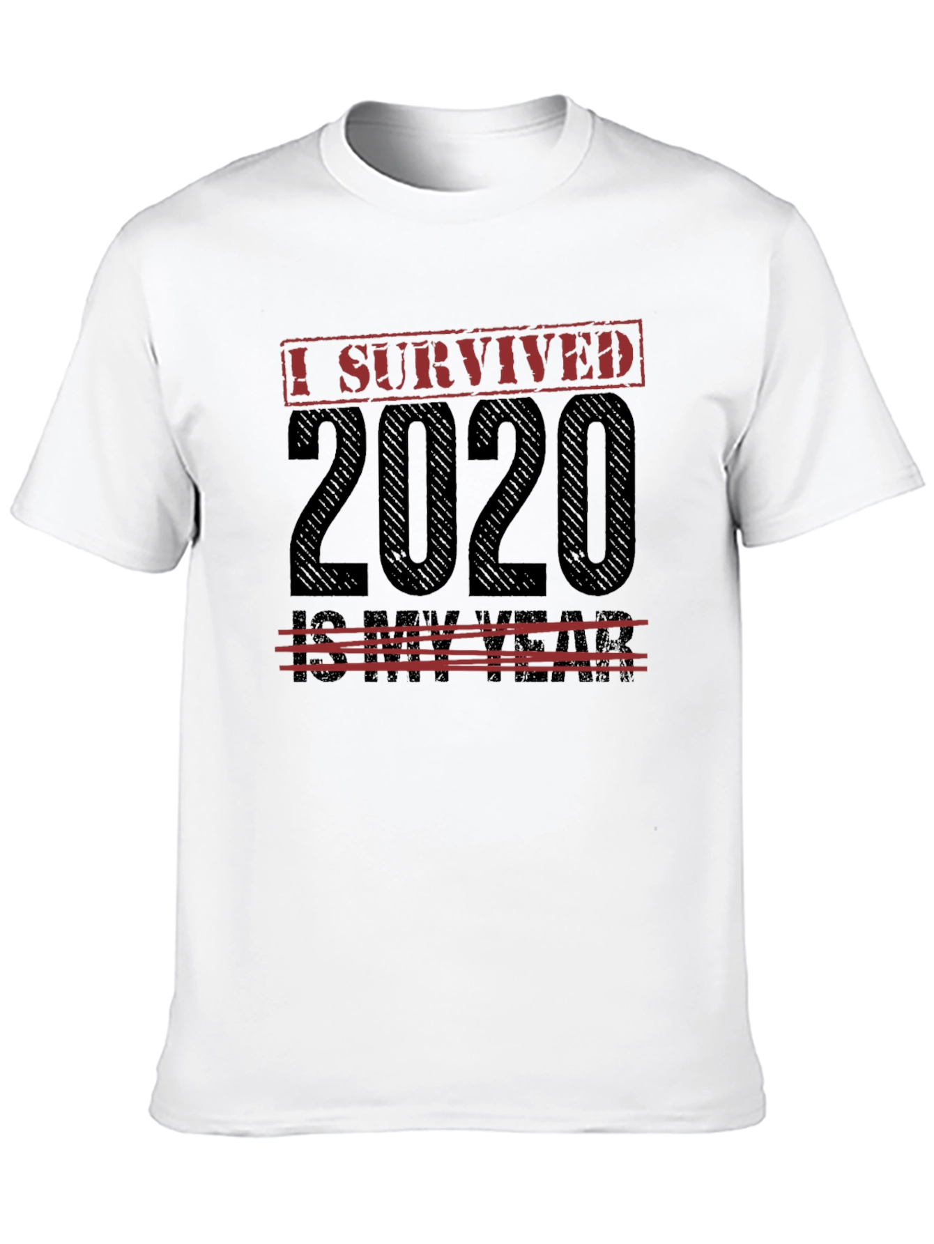 I Survived 2020 Mens Black T-Shirt
