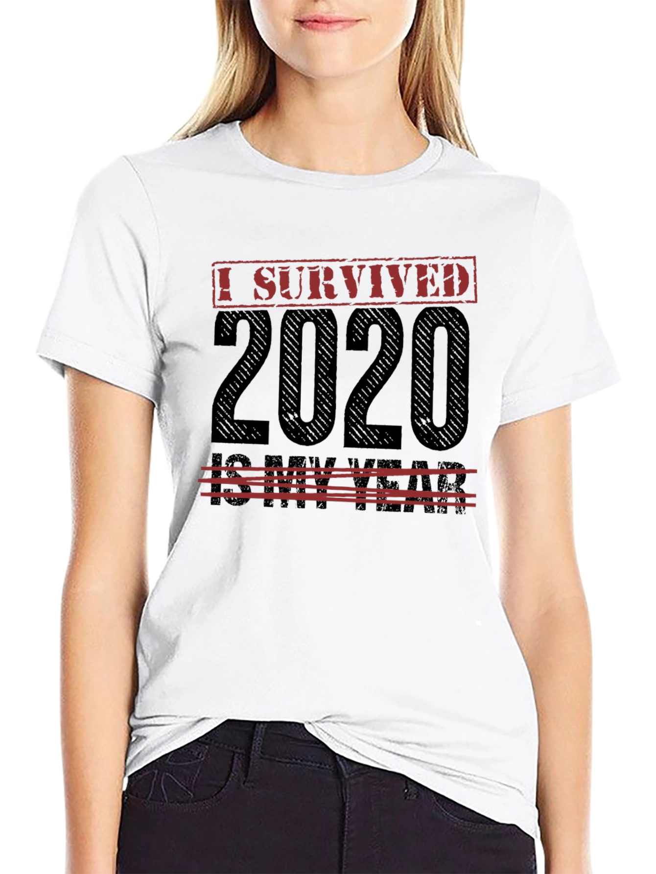 I Survived 2020 Mens Black T-Shirt