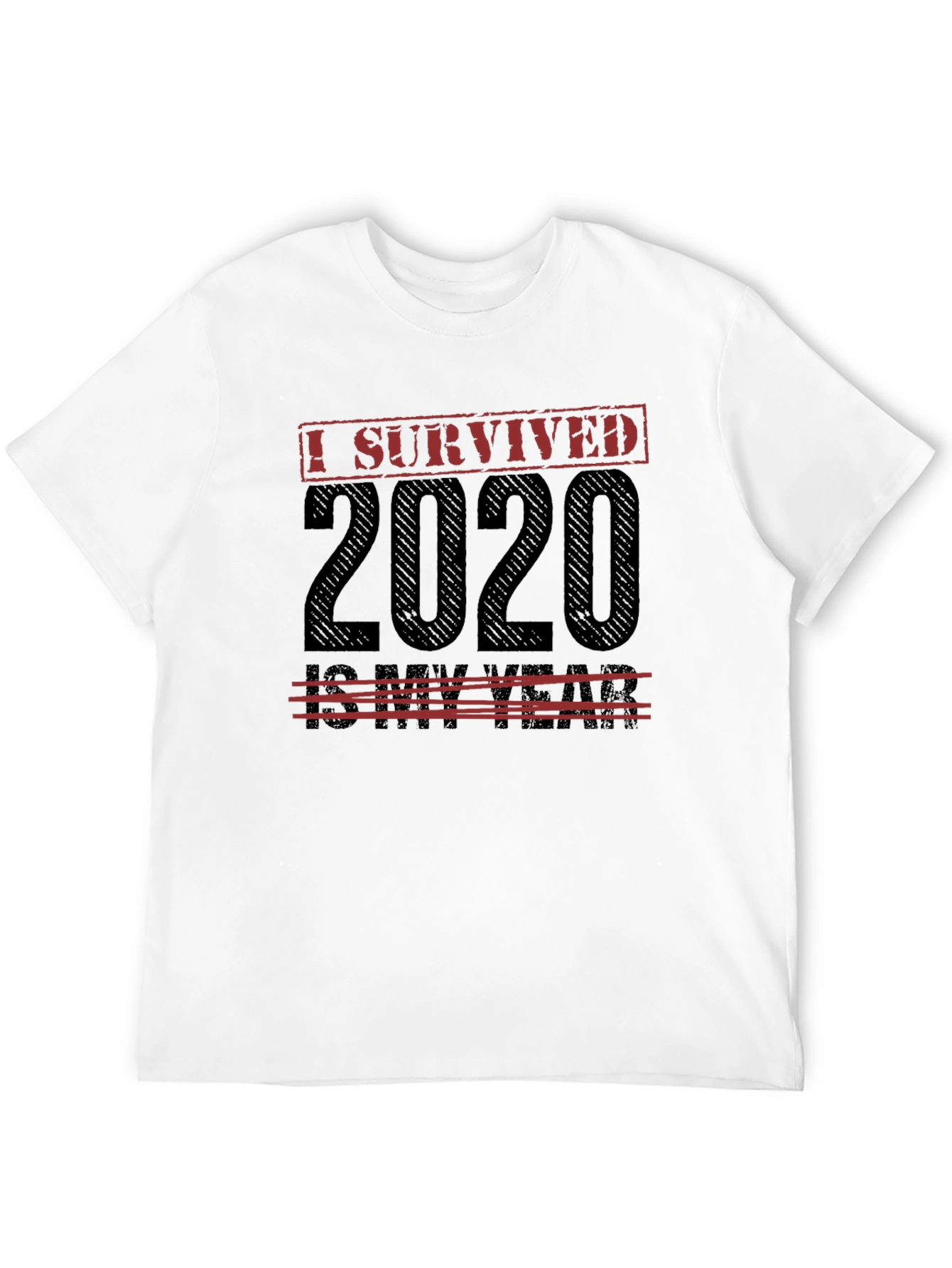I Survived 2020 Mens Black T-Shirt