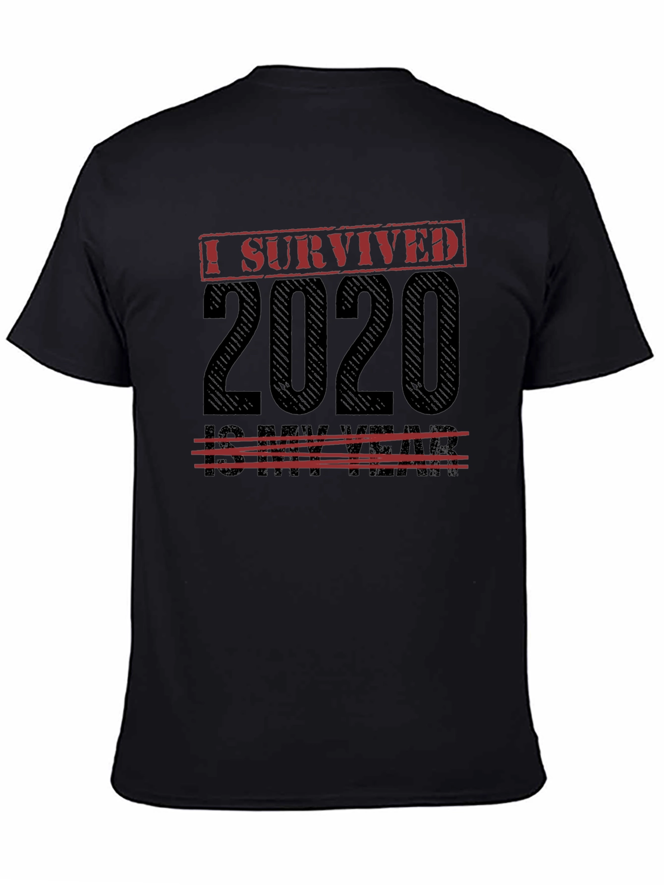I Survived 2020 Mens Black T-Shirt