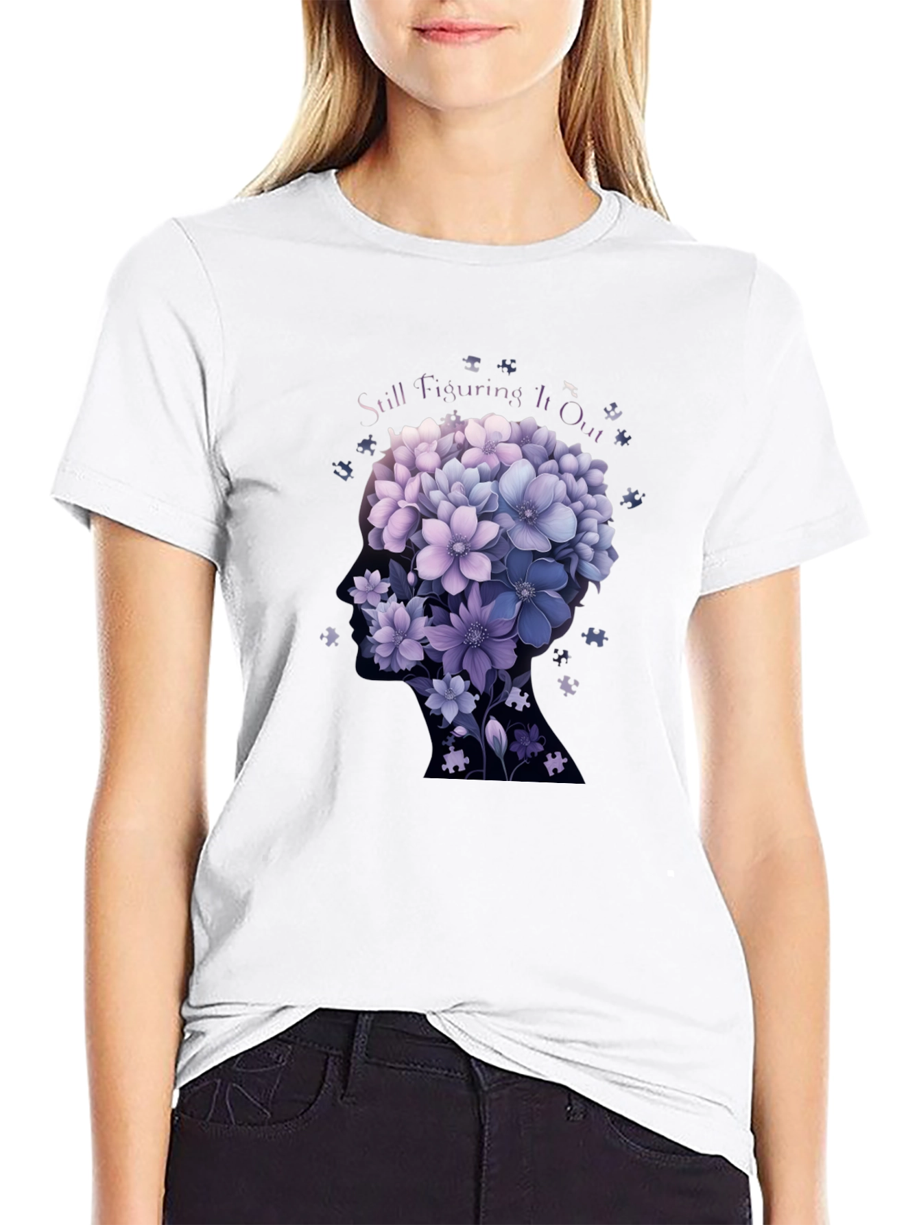 Still Figuring It Out Floral T-Shirt