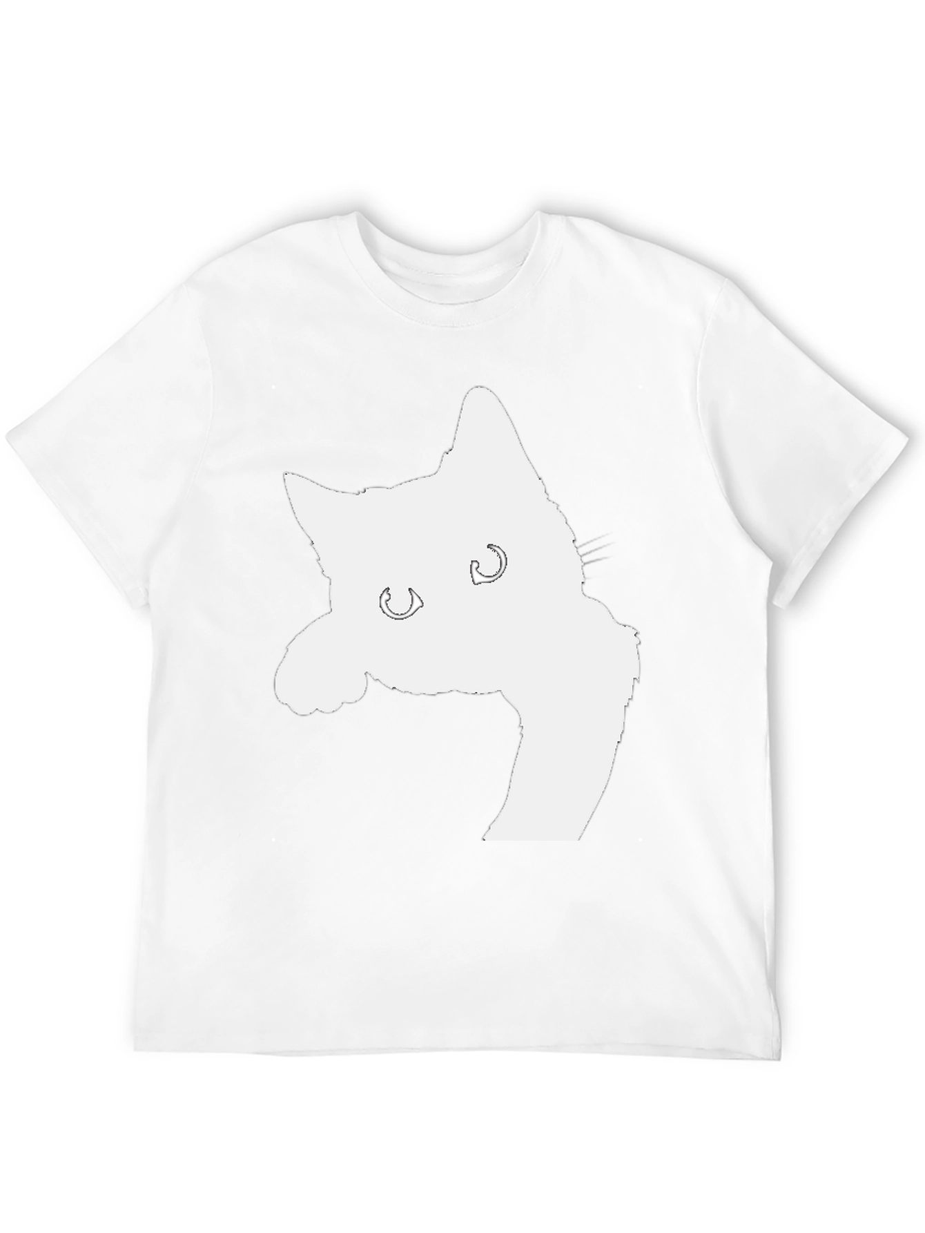 Black Cat Silhouette Graphic T-Shirt