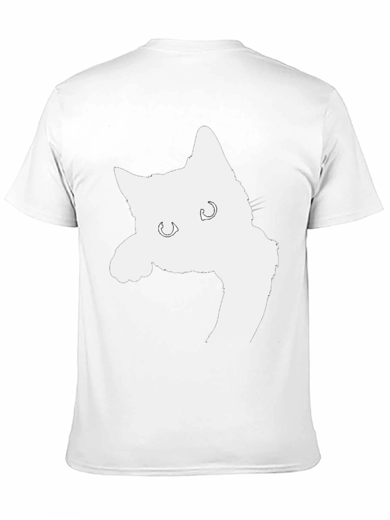 Black Cat Silhouette Graphic T-Shirt