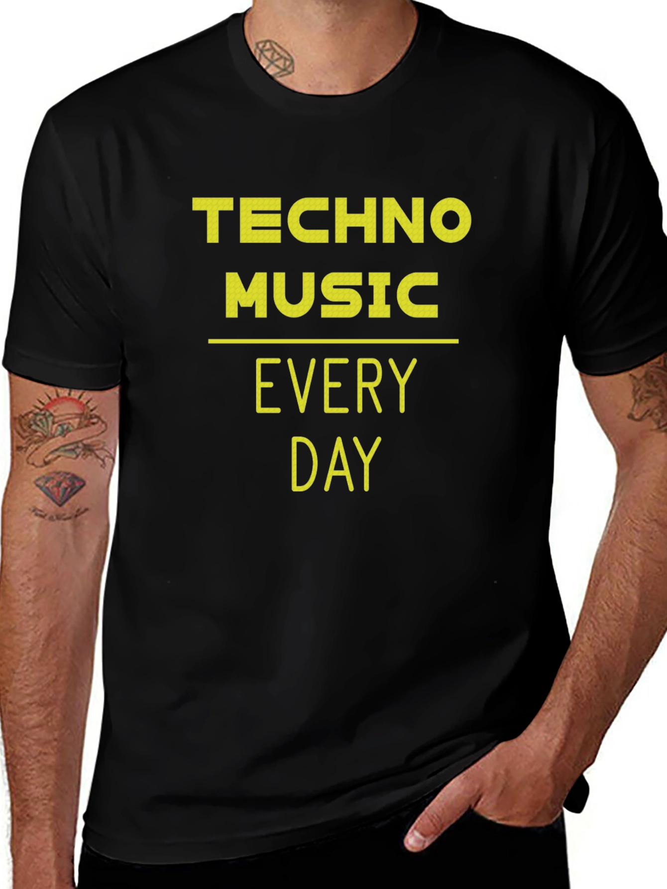 Techno Music Every Day Graphic Tee - Unisex