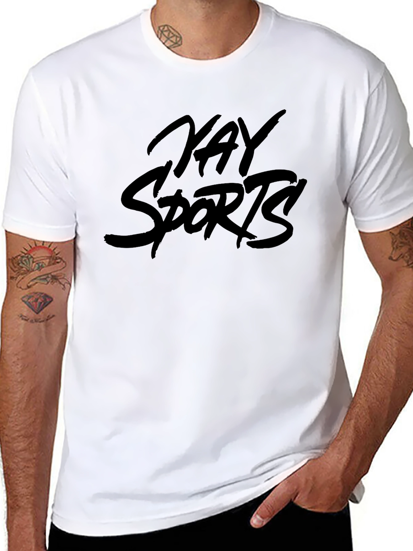XAY Sports Graphic Black T-Shirt
