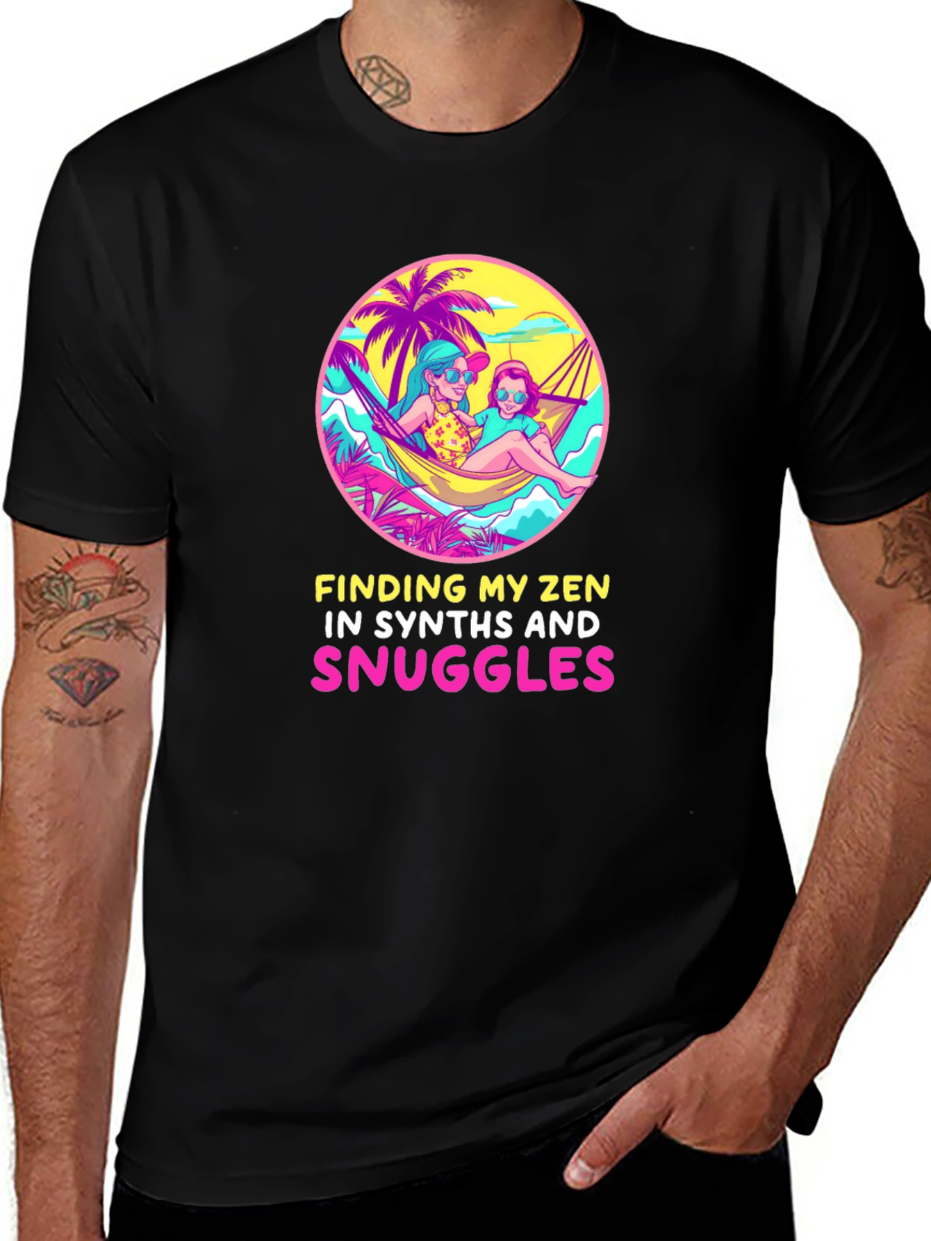 Zen Synthesizer Snuggles Graphic Tee
