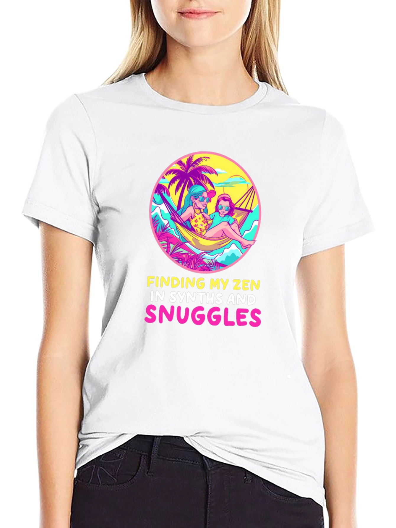 Zen Synthesizer Snuggles Graphic Tee