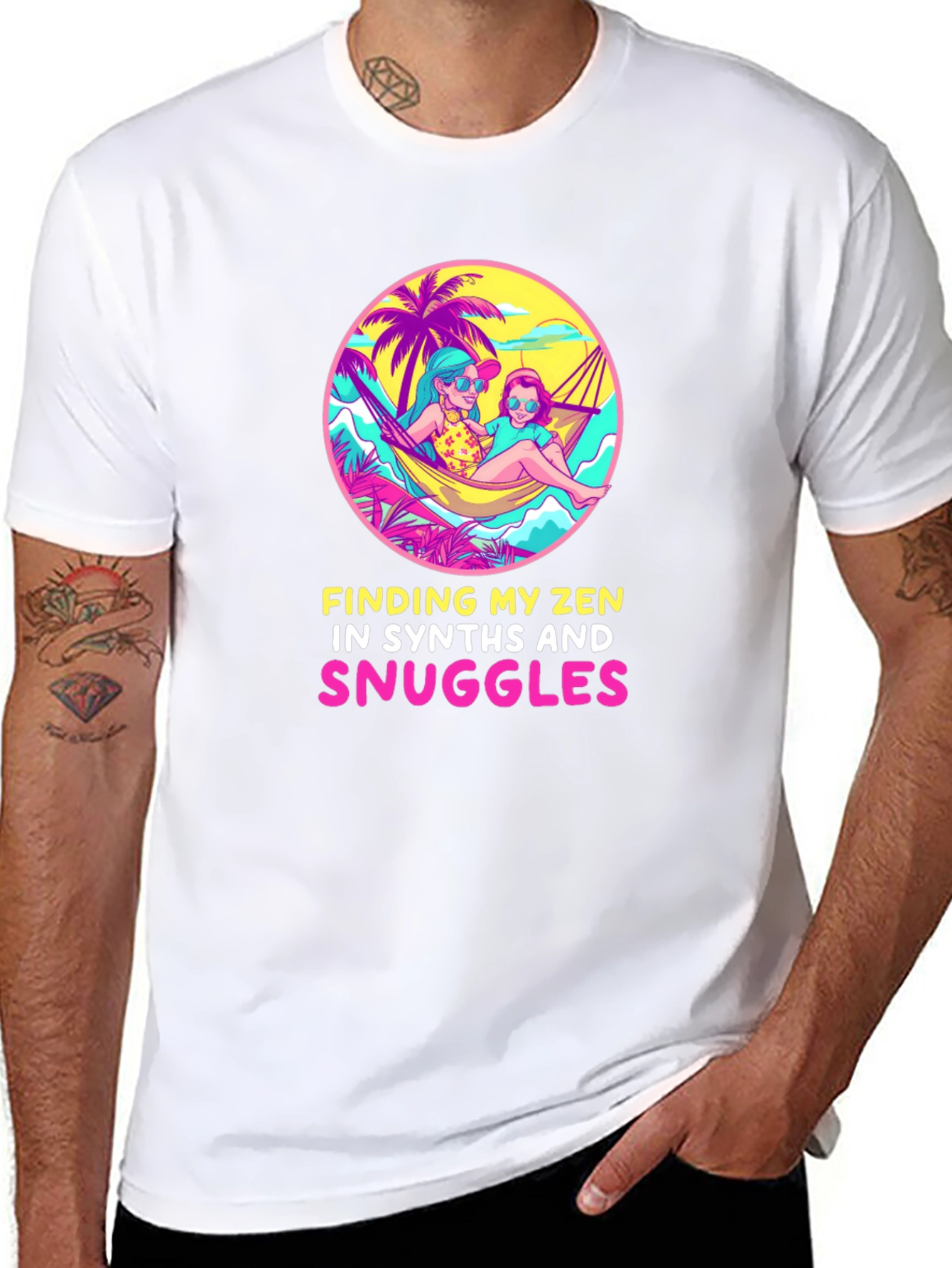Zen Synthesizer Snuggles Graphic Tee